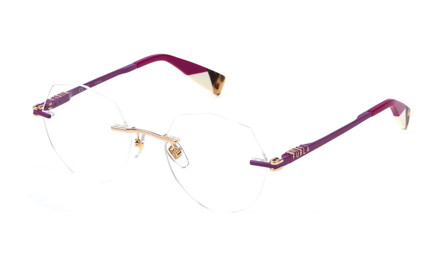Furla VFU774 300 Montature da vista outlet Metallo Oro Geometrica - immagine 1
