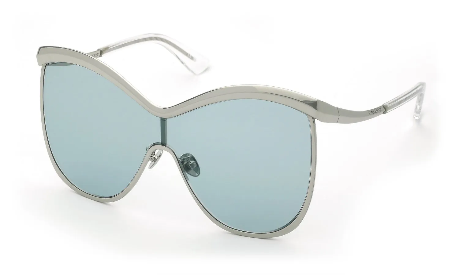 Nina Ricci SNR408 579 Occhiali da sole Metallo Blu Maschera Normale - immagine 1