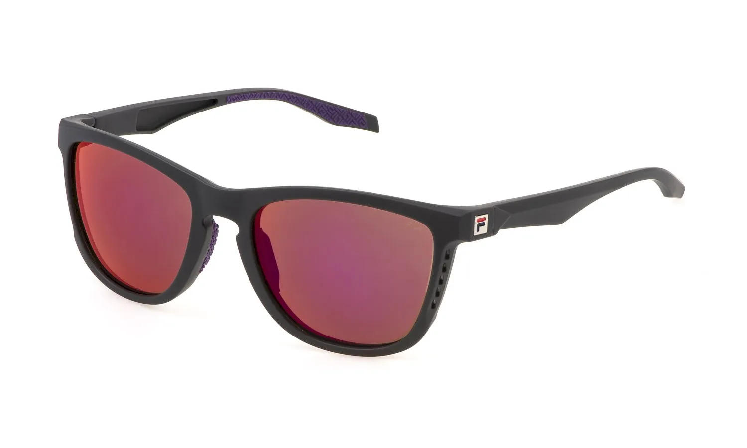 Fila SFI895 AAUK Occhiali da sole Iniettato Grigio Marrone Squadrata Idrorepellente Specchiato - immagine 1