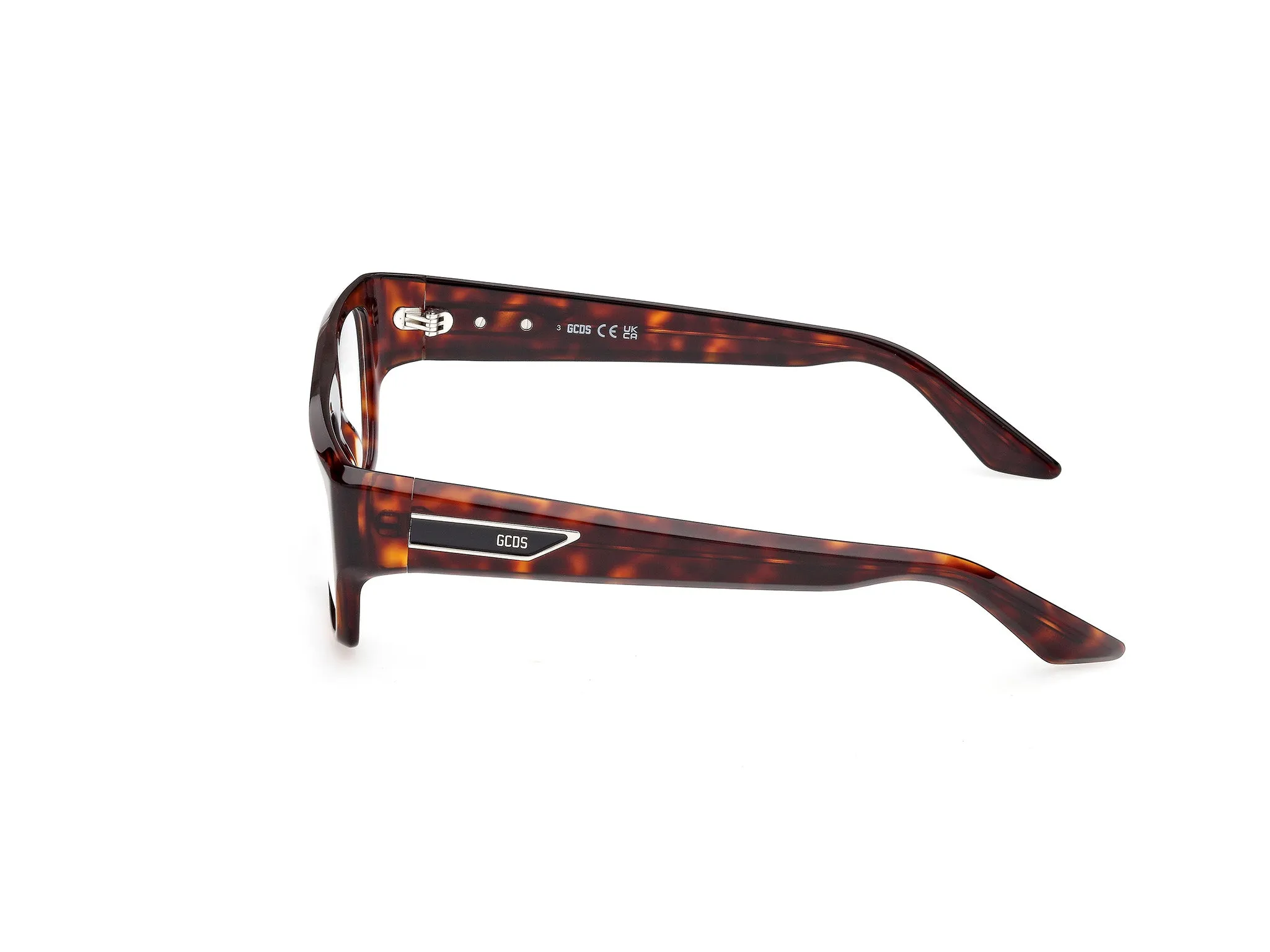 GCDS GD5045 052 Montature da vista Acetato Havana Squadrata Normale - immagine 3