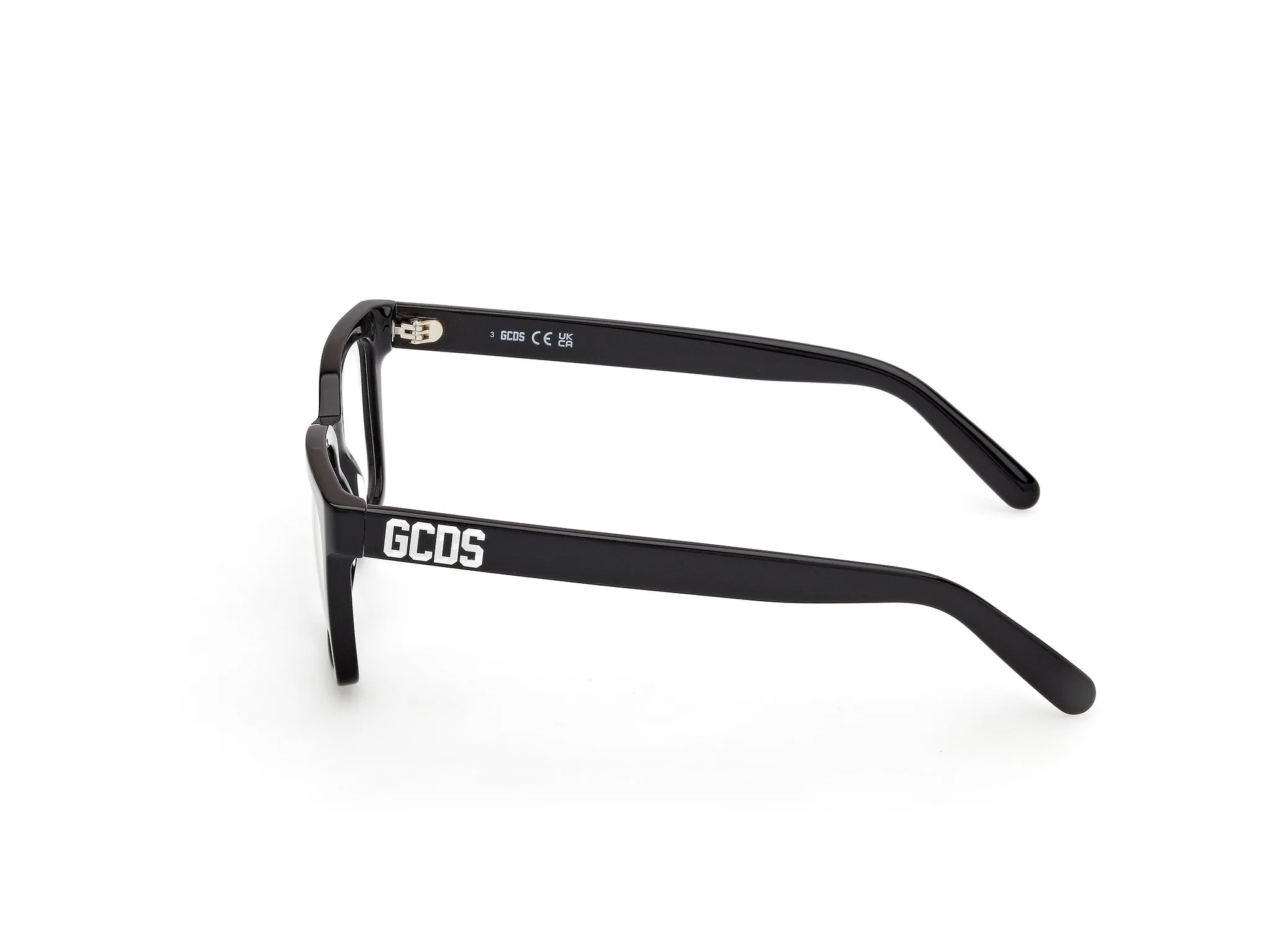 GCDS GD5044 1 Montature da vista Acetato Nero Squadrata Normale - immagine 3