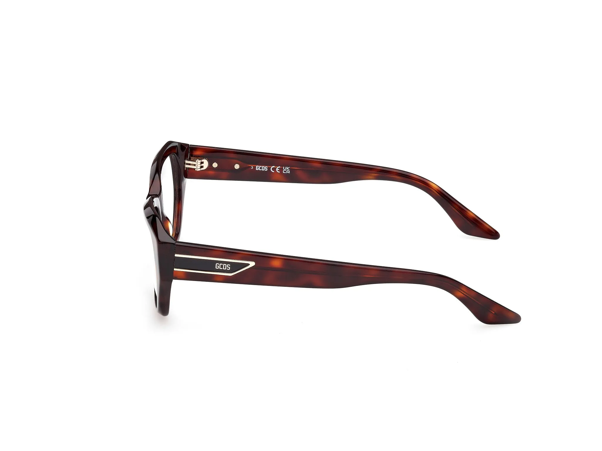 GCDS GD5041 052 Montature da vista Acetato Havana Geometrica Normale - immagine 3