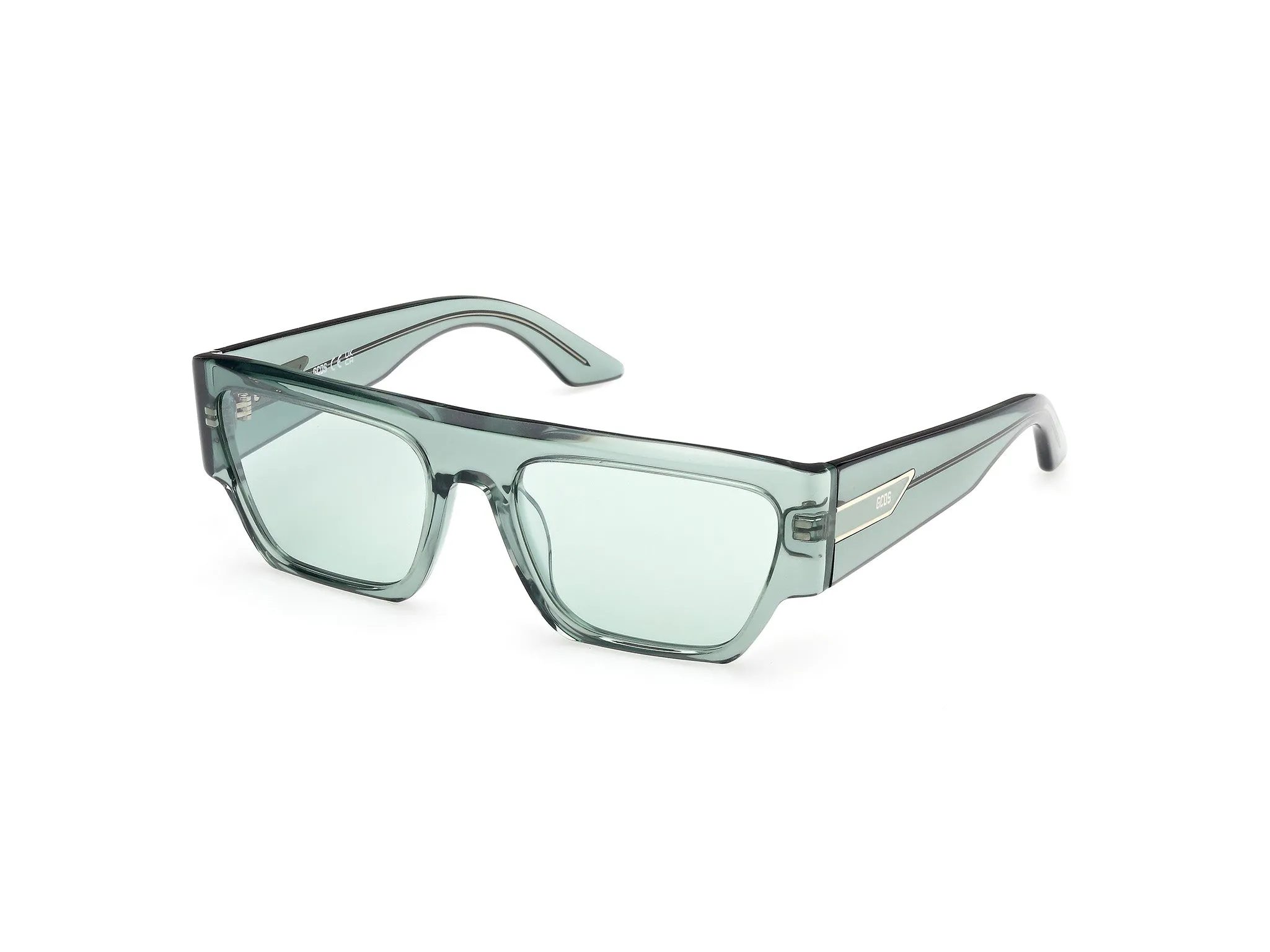 GCDS GD0064 93N Occhiali da sole Acetato Verde Verde Geometrica Normale - immagine 1
