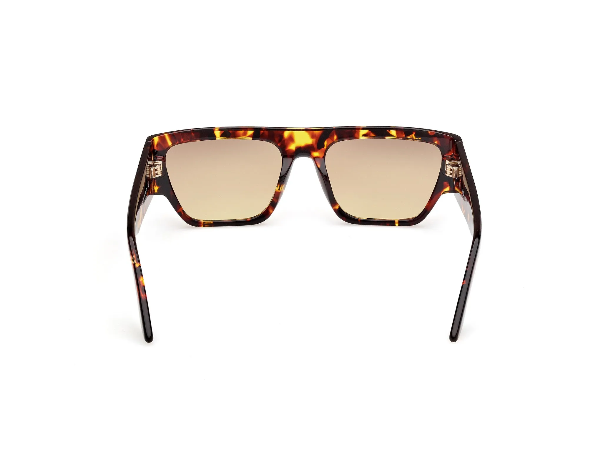 GCDS GD0064 52K Occhiali da sole Acetato Havana Trasparente Geometrica Normale Sfumato - immagine 4