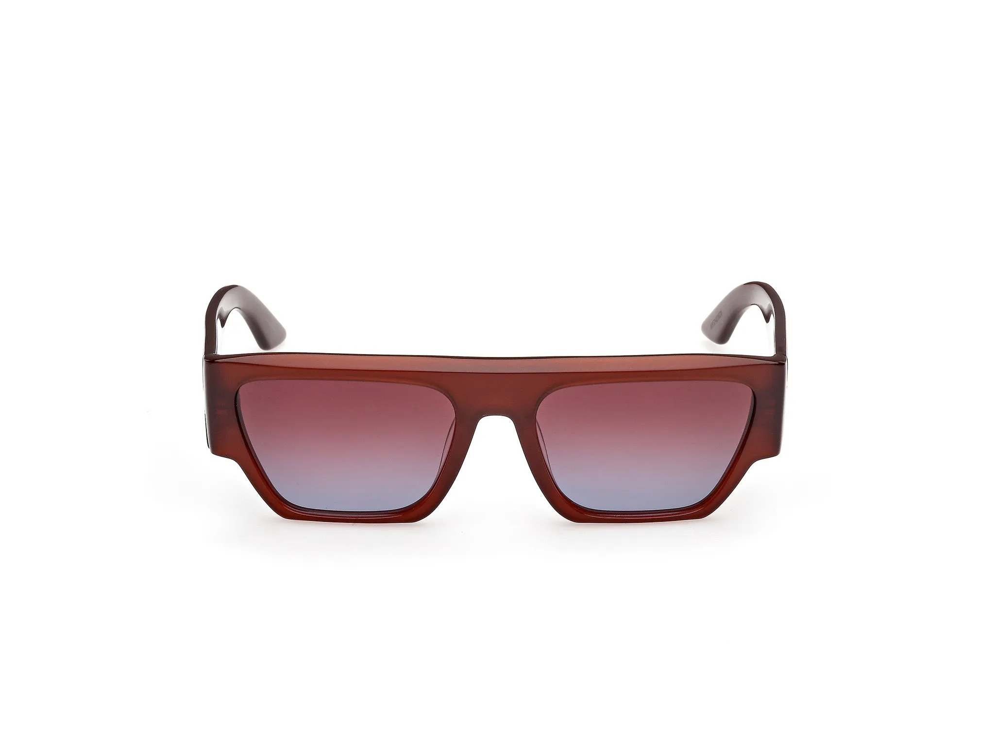 GCDS GD0064 48T Occhiali da sole Acetato Marrone Bordeaux Geometrica Normale Sfumato - immagine 2