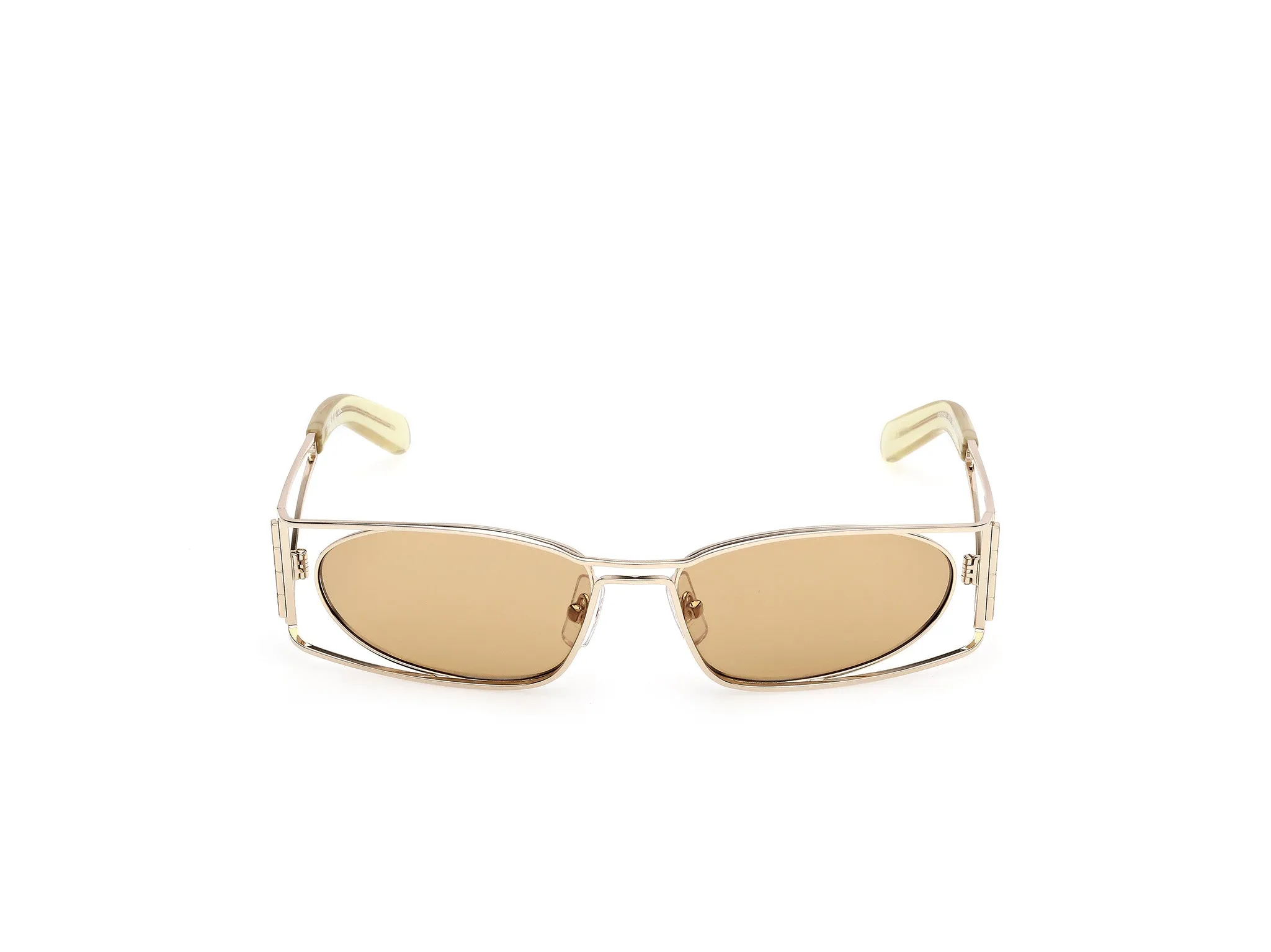 GCDS GD0060 32J Occhiali da sole Metallo Oro Giallo Geometrica Normale - immagine 2