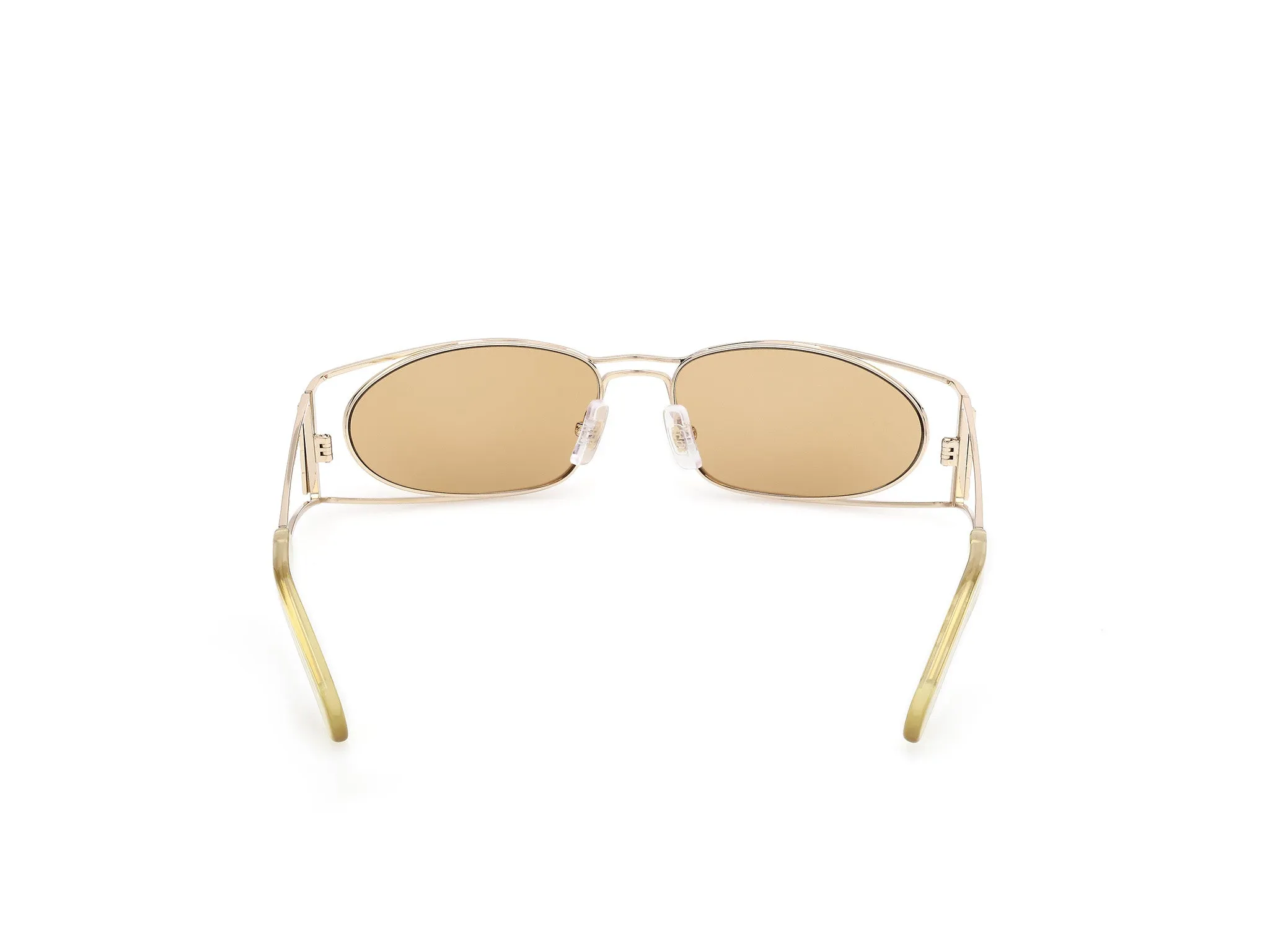 GCDS GD0060 32J Occhiali da sole Metallo Oro Giallo Geometrica Normale - immagine 4