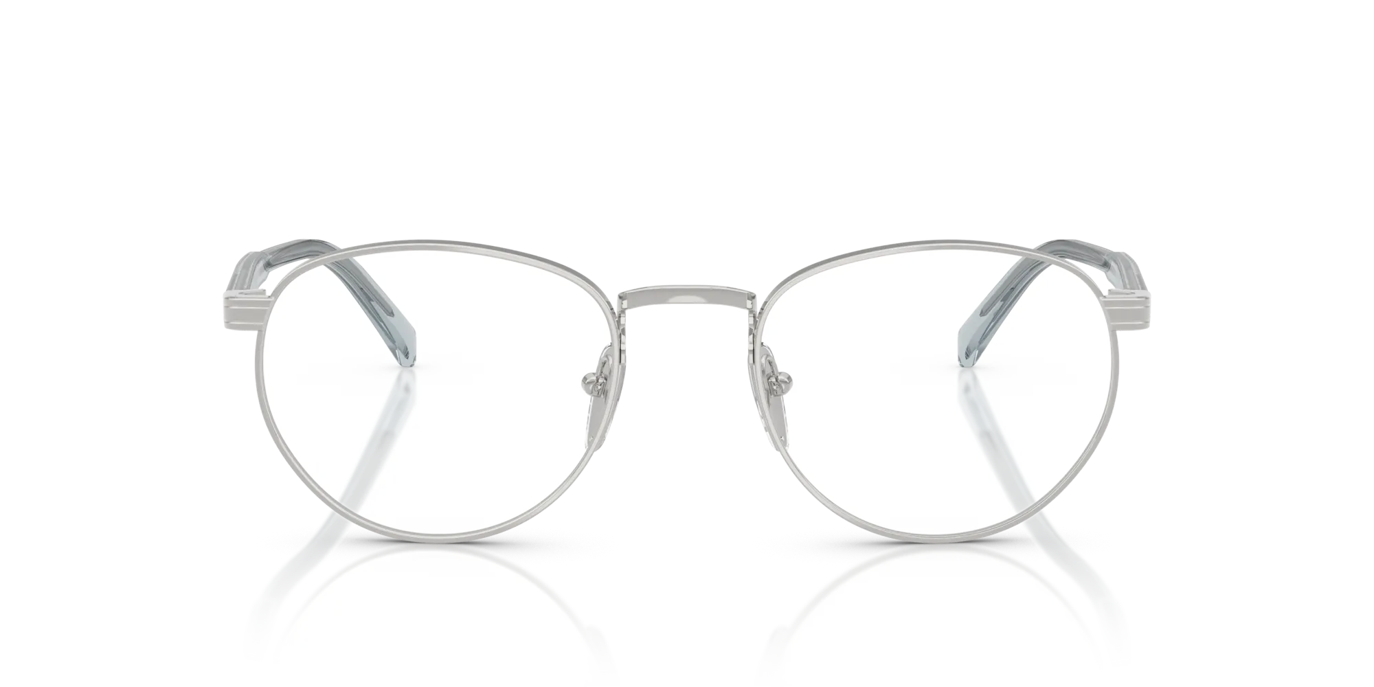 Prada PR B52V 29B1O1 Montature da vista Metallo Argento Trasparente Pantos Normale - immagine 3
