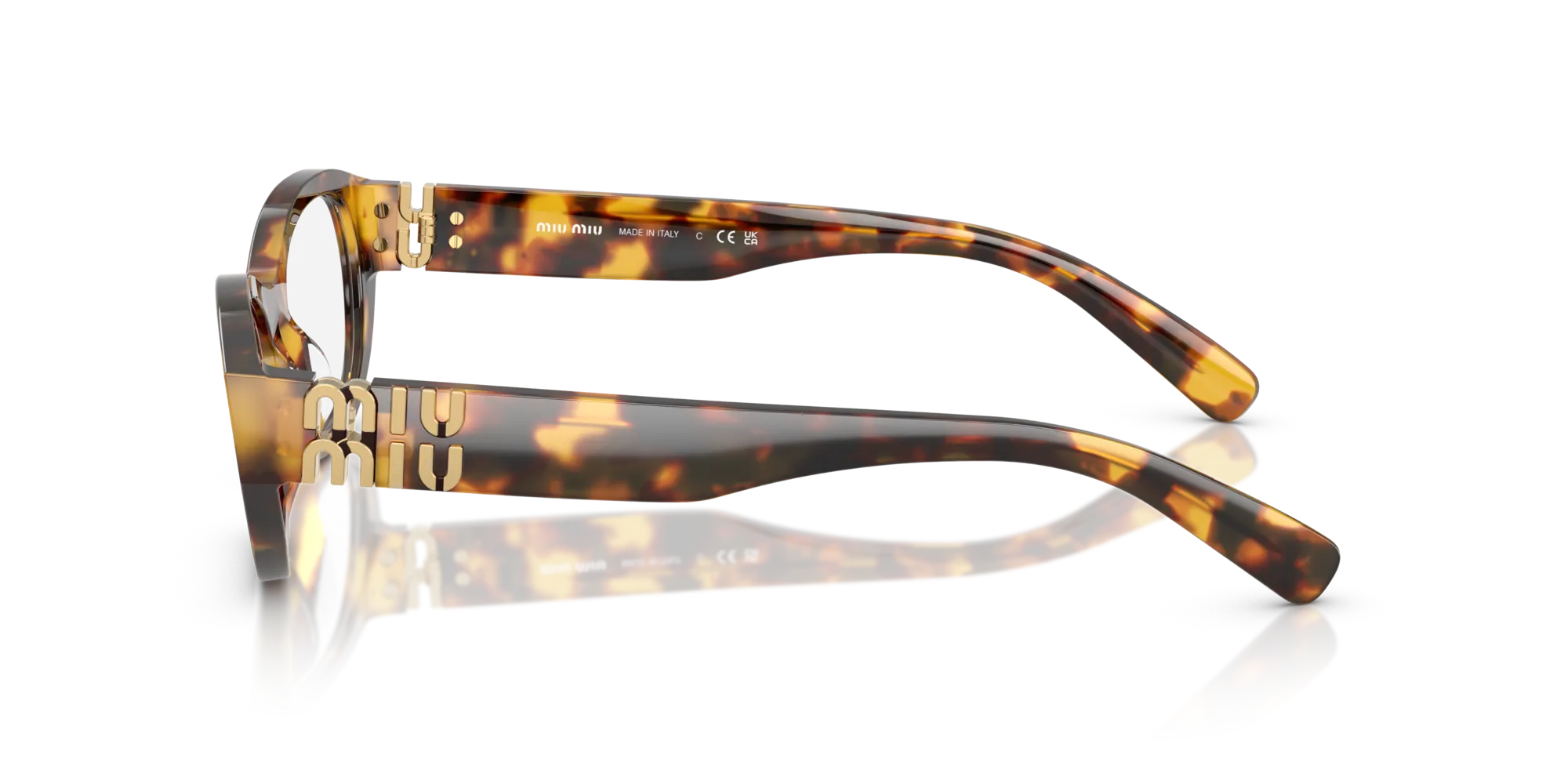 Miu Miu MU 03WV 14L1O1 Montature da vista Acetato Tartaruga Geometrica Normale - immagine 4