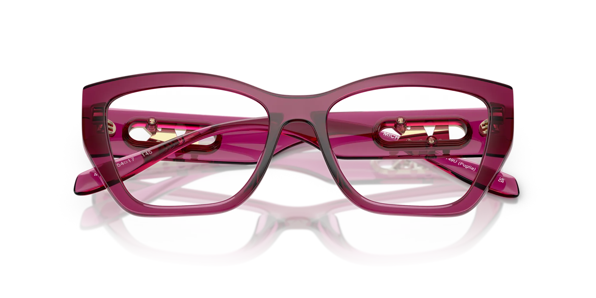 Michael Kors MK4149U PUGLIA 4020 Montature da vista Iniettato Rosa Squadrata Normale - immagine 2