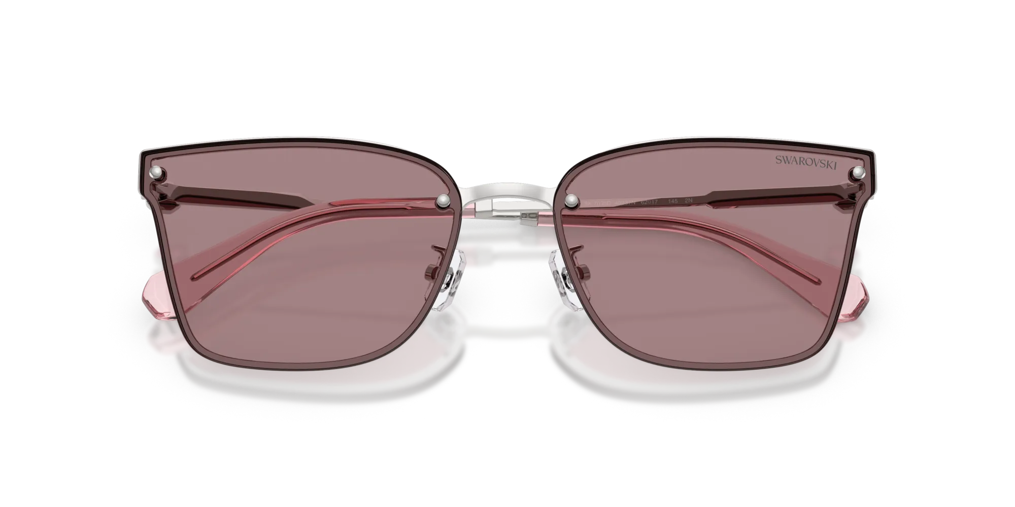 Swarovski SK7036D 40237N Occhiali da sole Metallo Argento Marrone Geometrica Normale - immagine 2