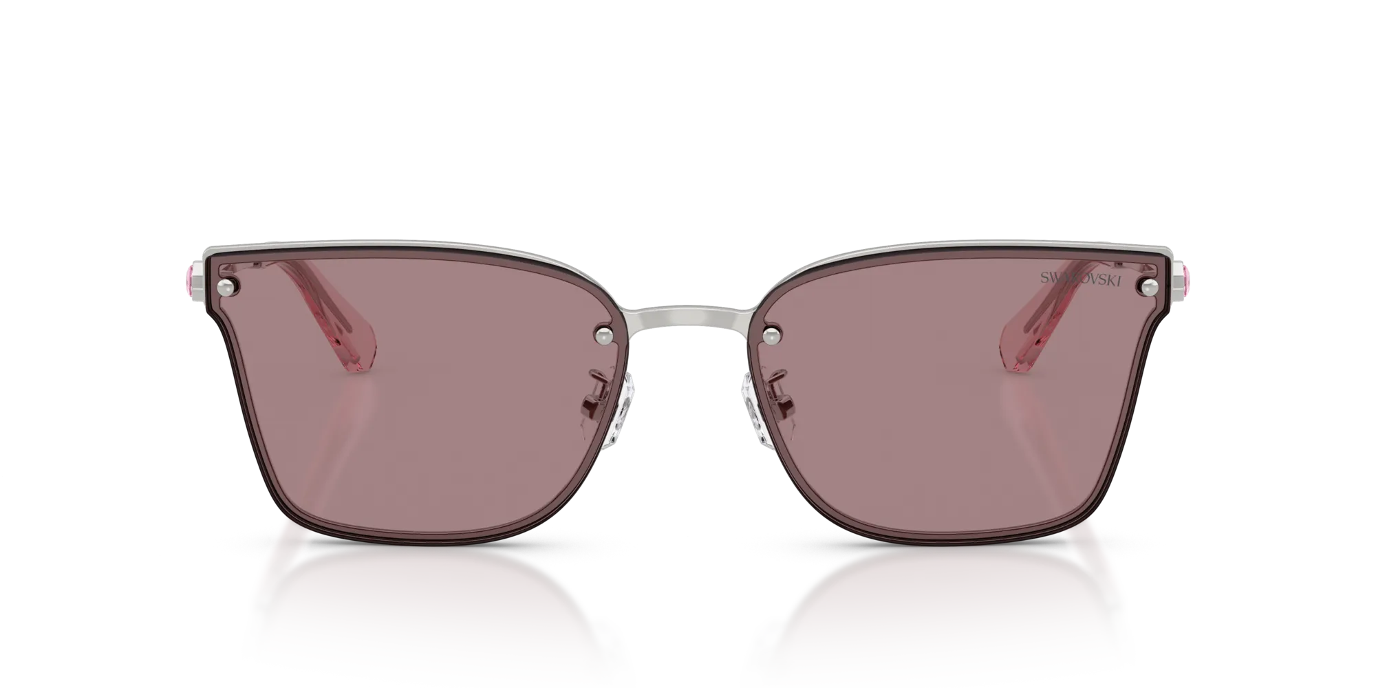 Swarovski SK7036D 40237N Occhiali da sole Metallo Argento Marrone Geometrica Normale - immagine 3