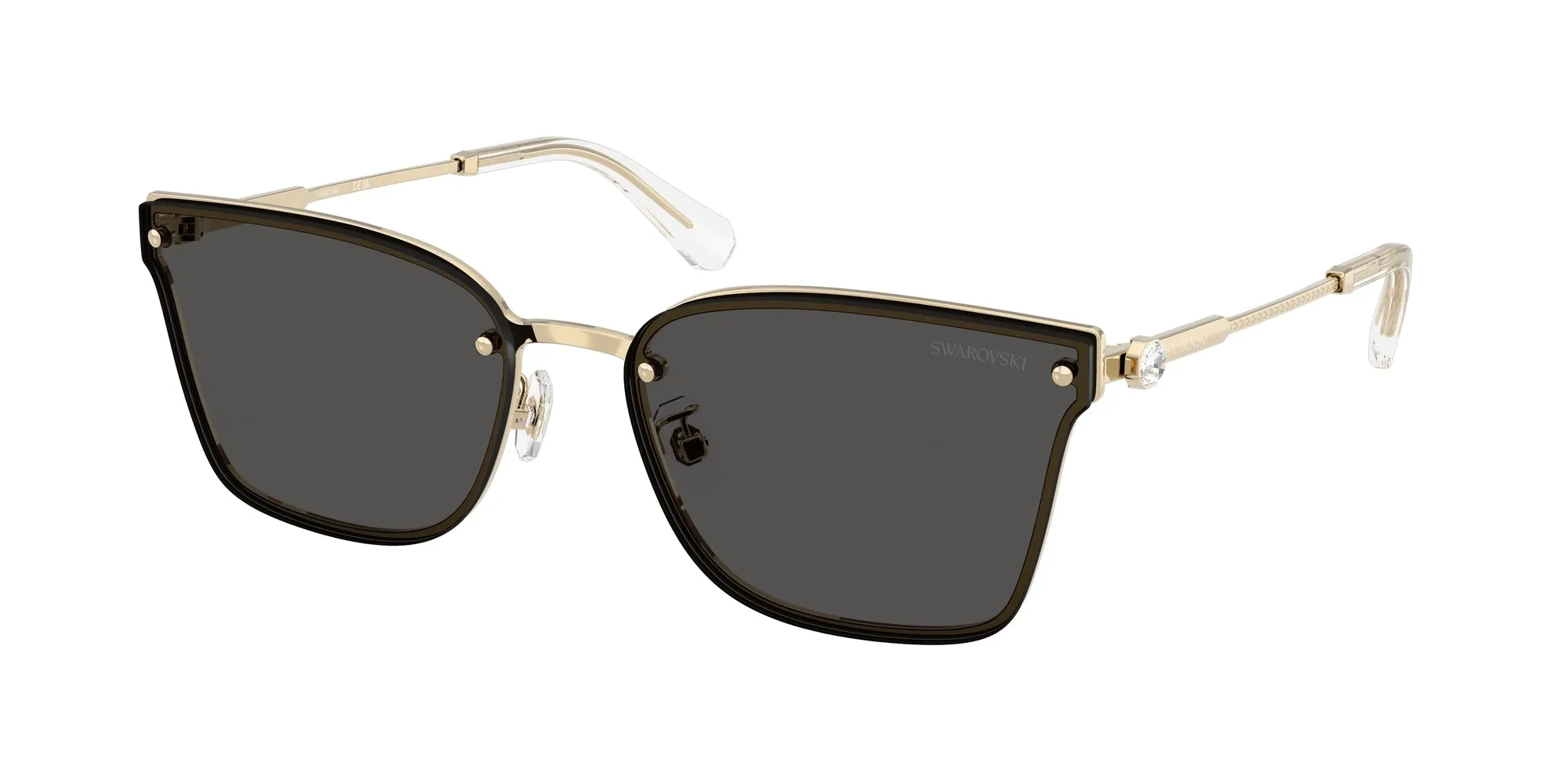 Swarovski SK7036D 401387 Occhiali da sole Metallo Oro Grigio Geometrica Normale - immagine 1