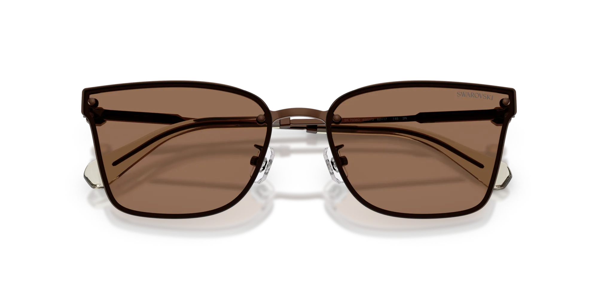 Swarovski SK7036D 400273 Occhiali da sole Metallo Marrone Marrone Geometrica Normale - immagine 2