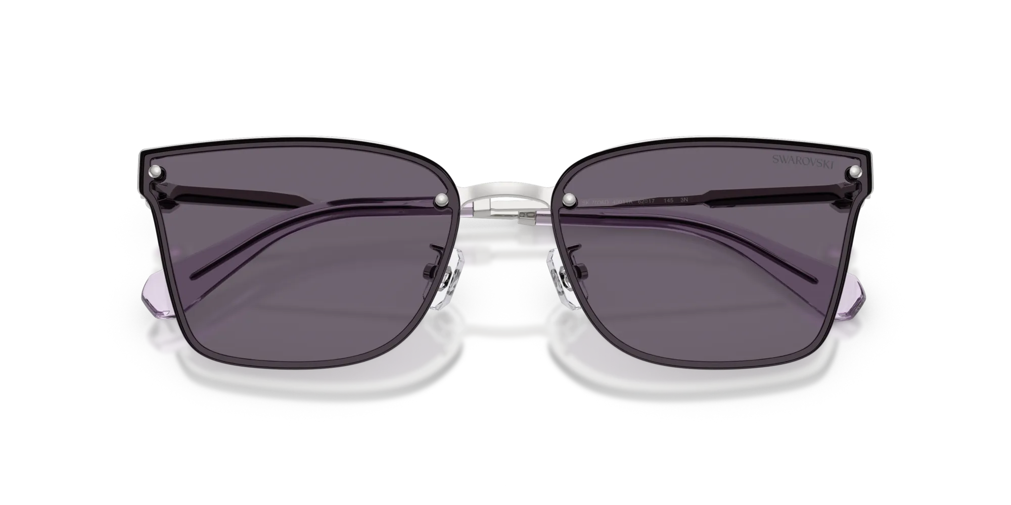 Swarovski SK7036D 40011A Occhiali da sole Metallo Argento Viola Geometrica Normale - immagine 2