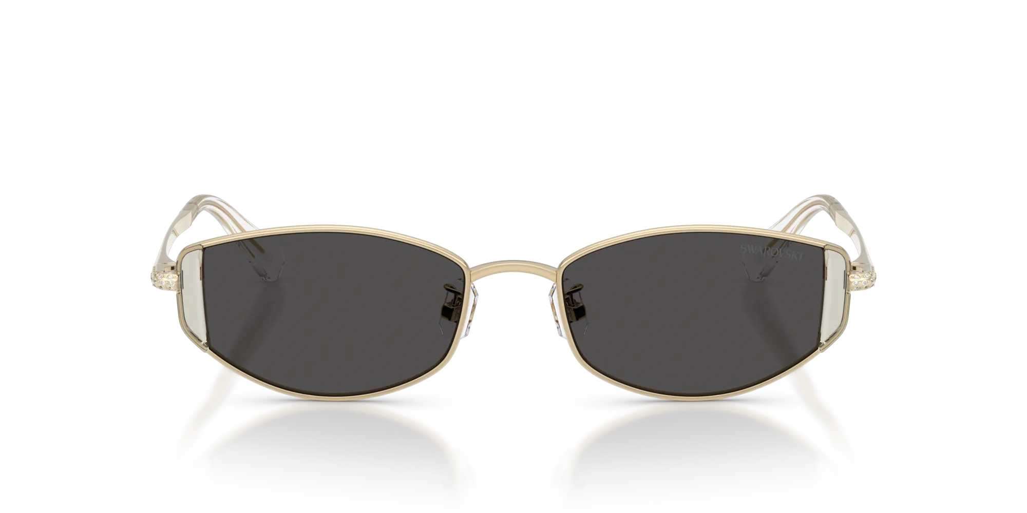 Swarovski SK7035D 401387 Occhiali da sole Metallo Oro Grigio Rotonda Normale - immagine 3