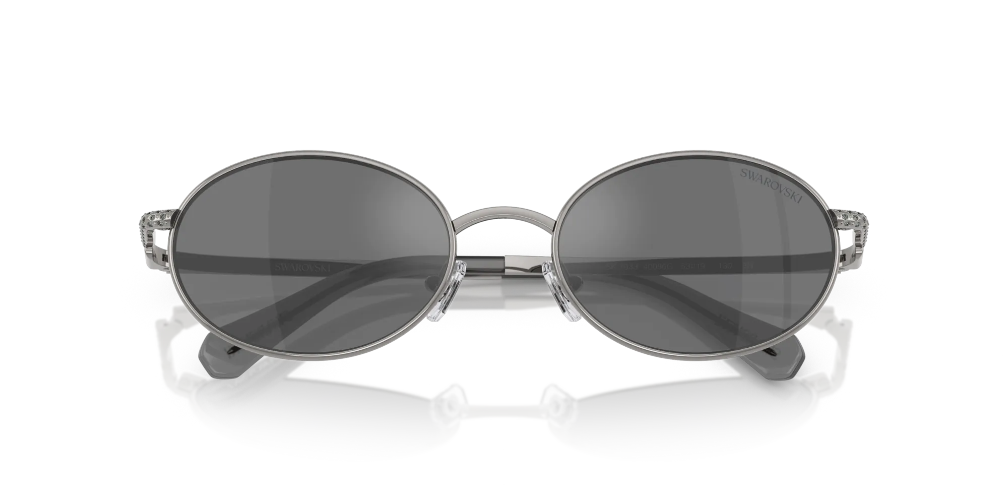 Swarovski SK7033 40096G Occhiali da sole Metallo Grigio Grigio Rotonda Specchiate - immagine 2