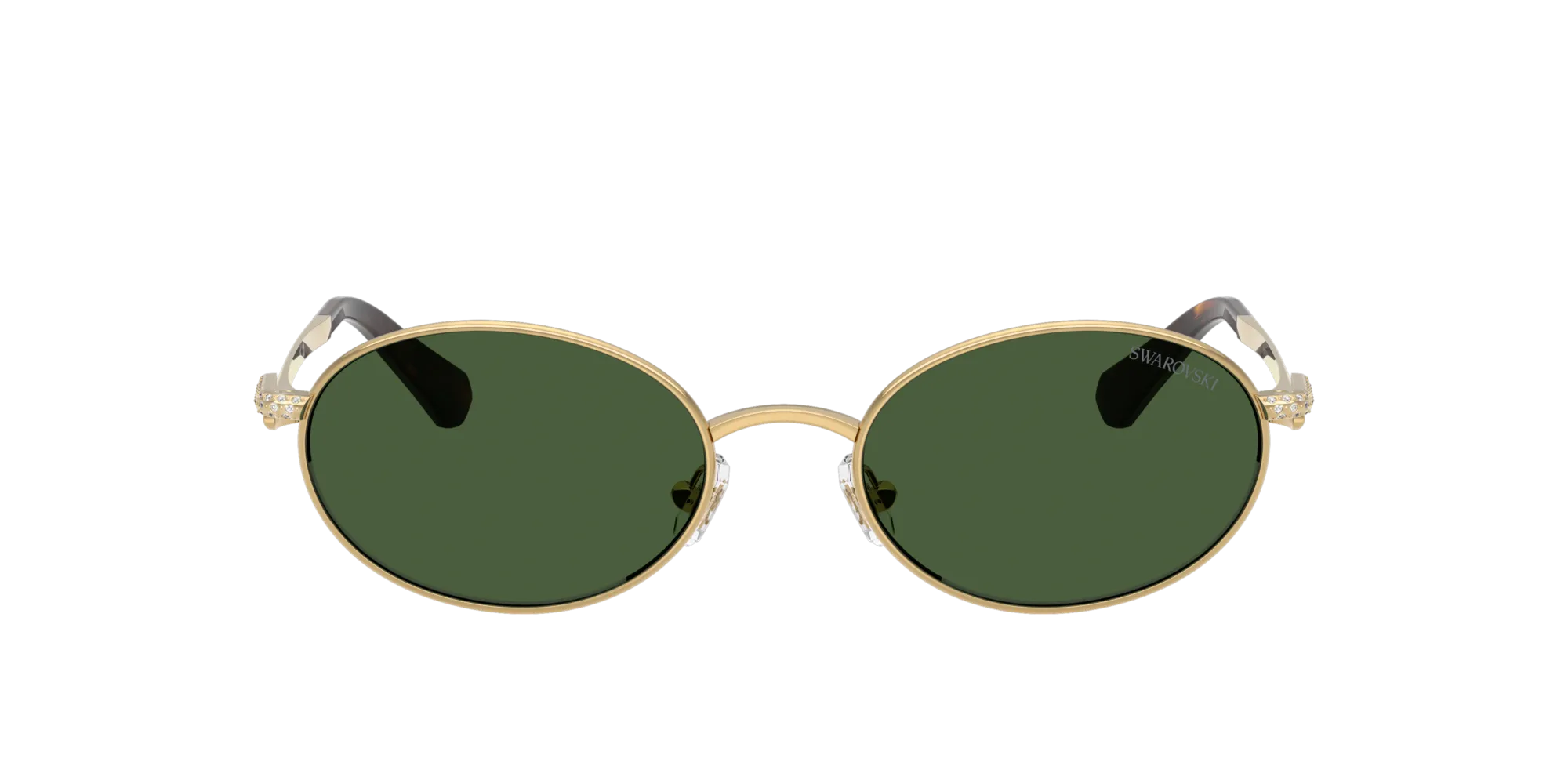 Swarovski SK7033 400471 Occhiali da sole Metallo Oro Verde Rotonda Normale - immagine 3