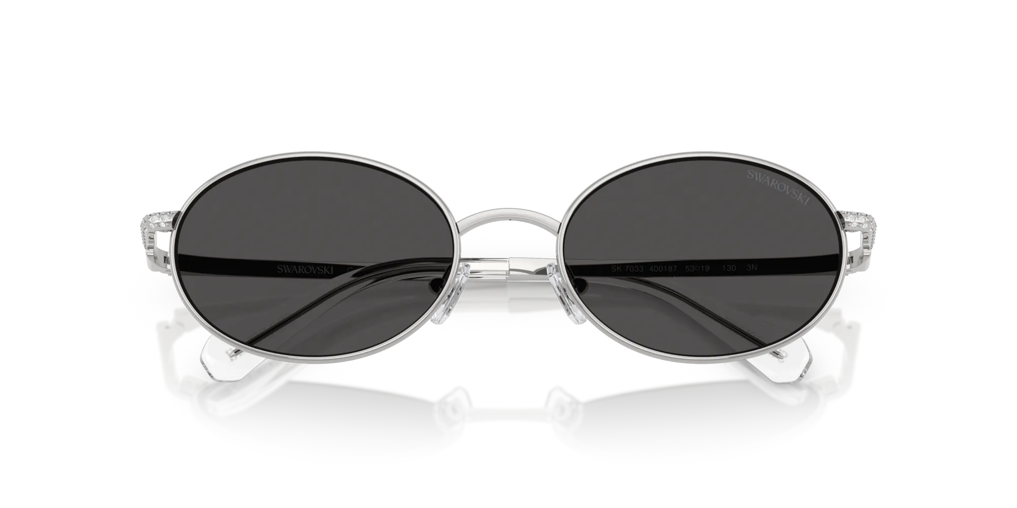 Swarovski SK7033 400187 Occhiali da sole Metallo Argento Grigio Rotonda Normale - immagine 2