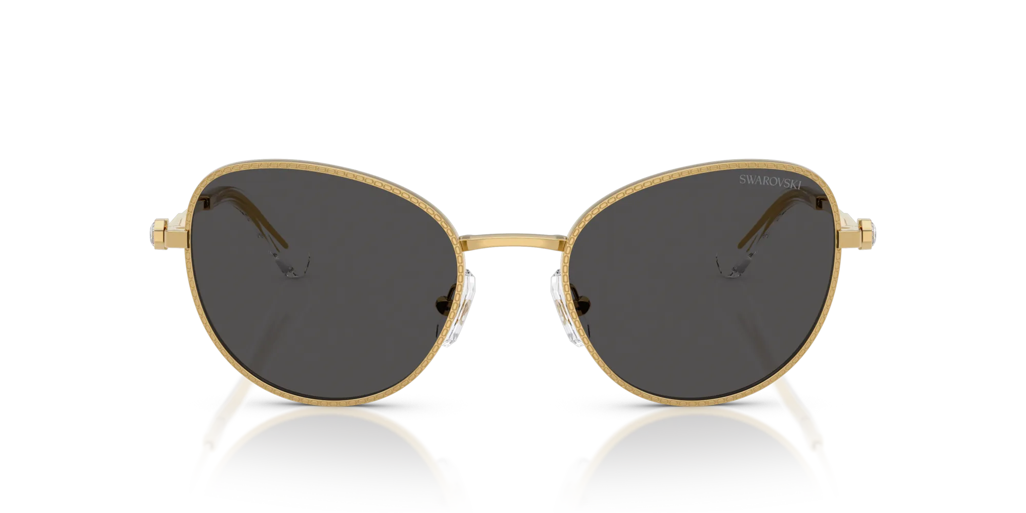 Swarovski SK7032 400487 Occhiali da sole Metallo Oro Grigio Rotonda Normale - immagine 3