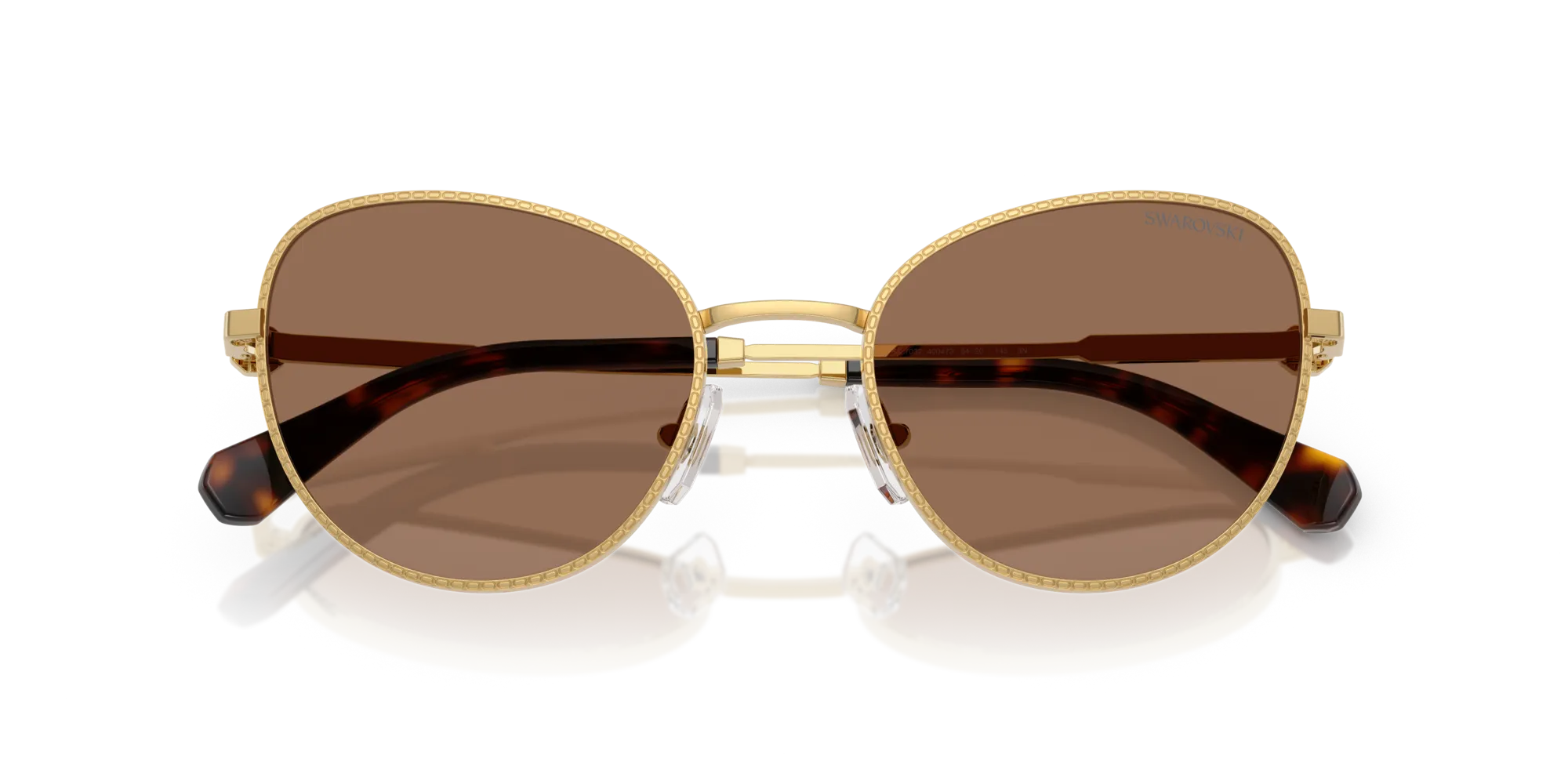 Swarovski SK7032 400473 Occhiali da sole Metallo Oro Marrone Rotonda Normale - immagine 2