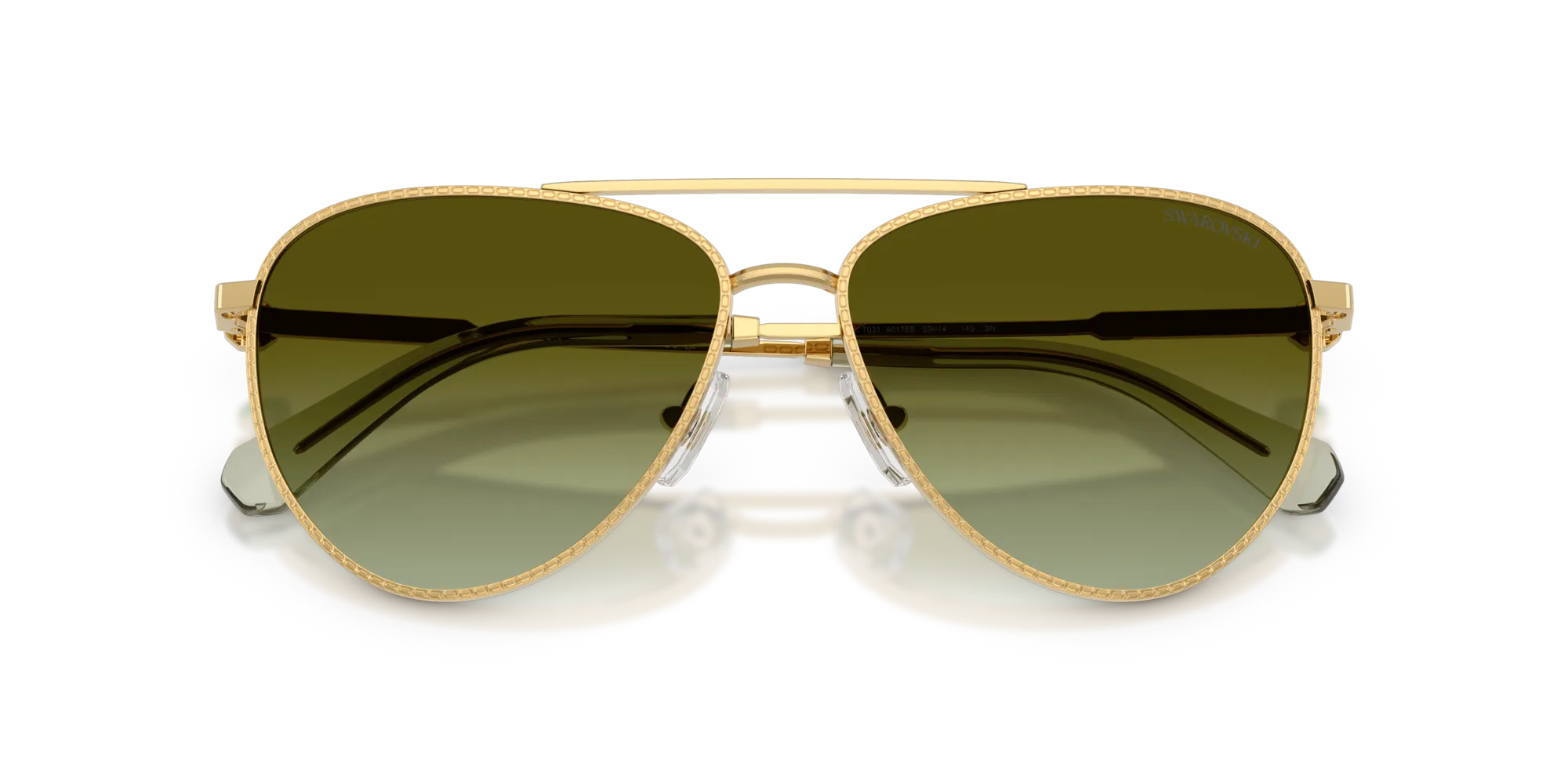 Swarovski SK7031 4017E8 Occhiali da sole Metallo Oro Marrone Pilot Normale Sfumato - immagine 2