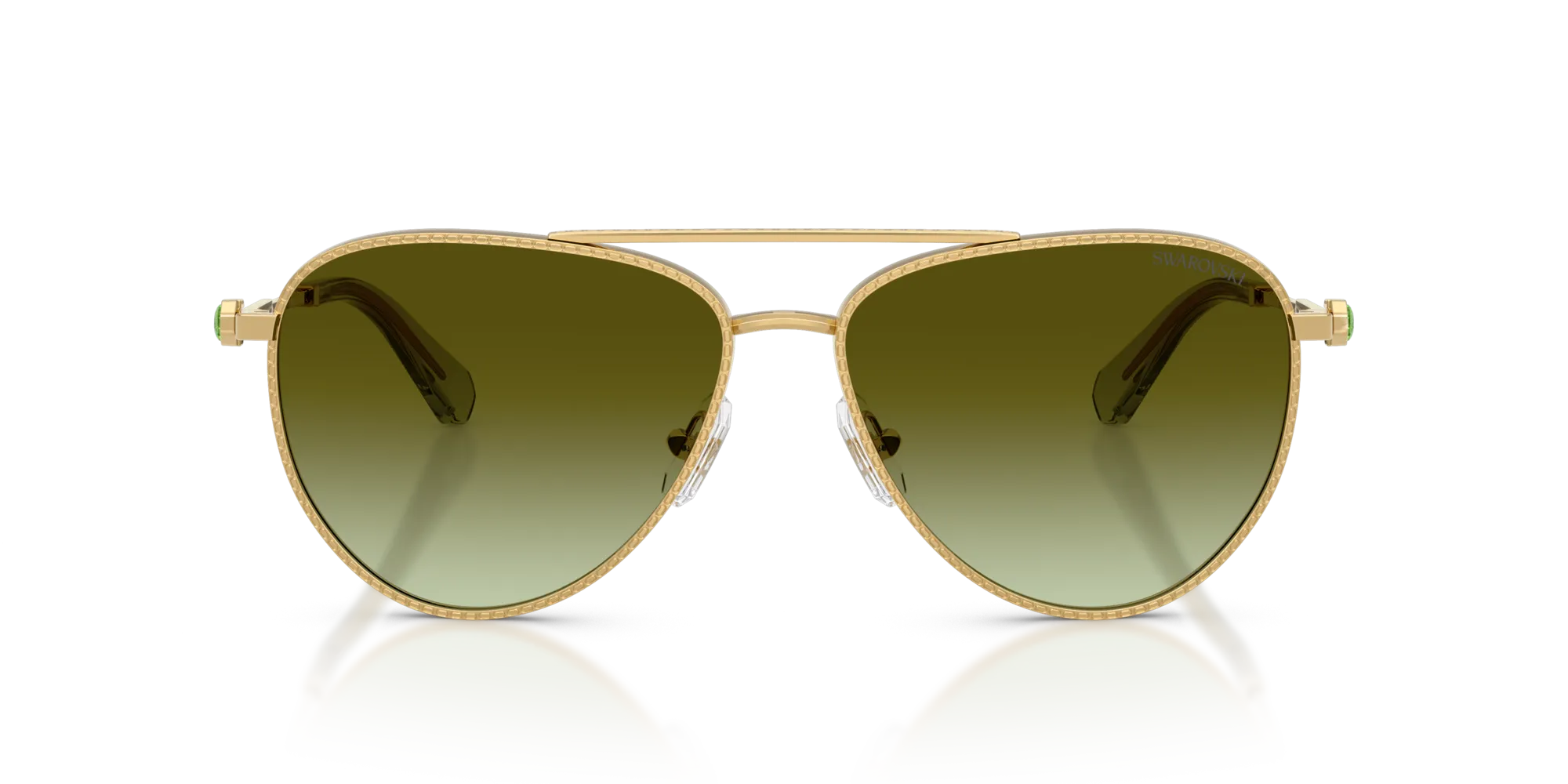 Swarovski SK7031 4017E8 Occhiali da sole Metallo Oro Marrone Pilot Normale Sfumato - immagine 3