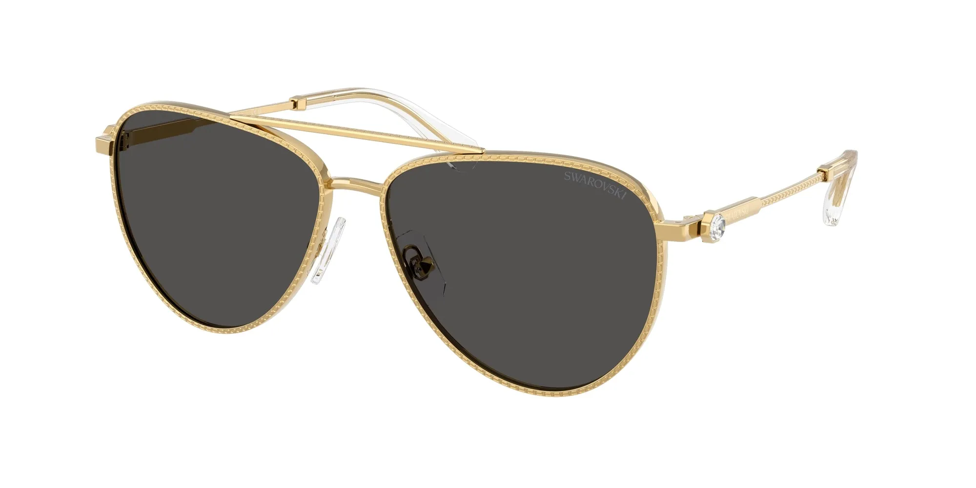 Swarovski SK7031 400487 Occhiali da sole Metallo Oro Grigio Pilot Normale - immagine 1