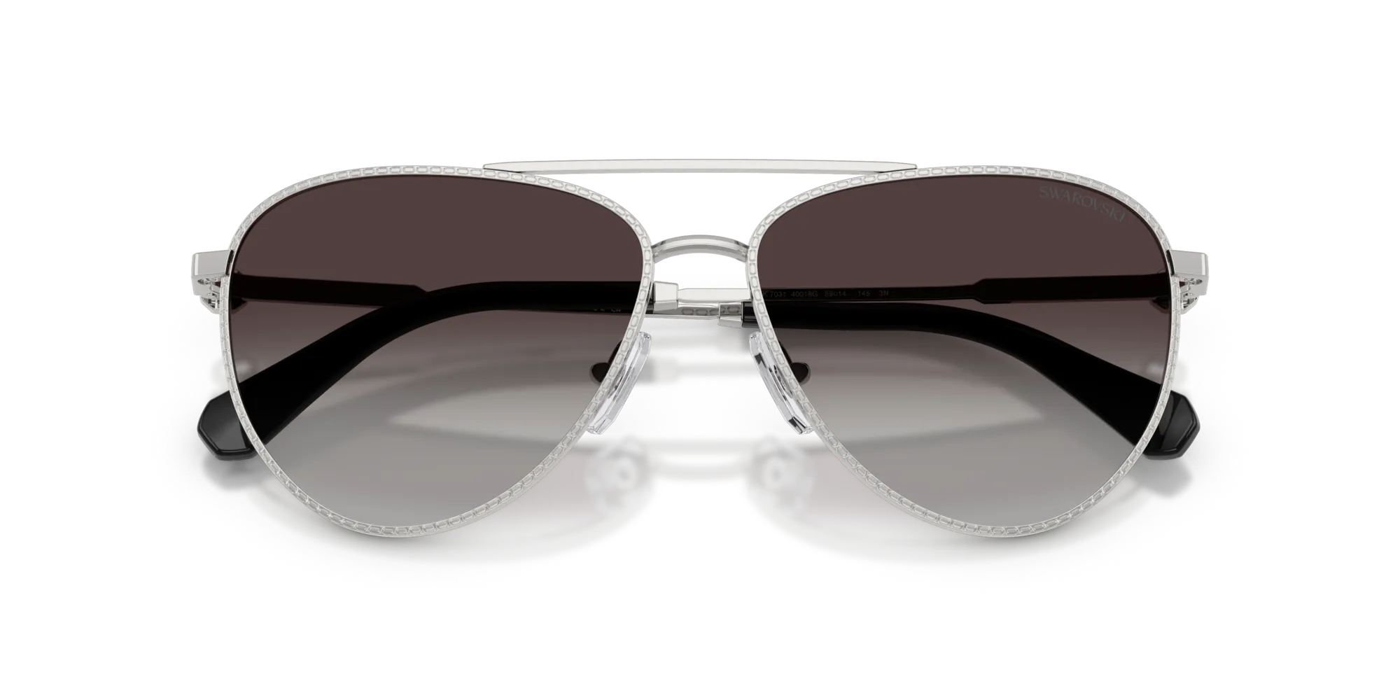 Swarovski SK7031 40018G Occhiali da sole Metallo Argento Grigio Pilot Normale Sfumato - immagine 2