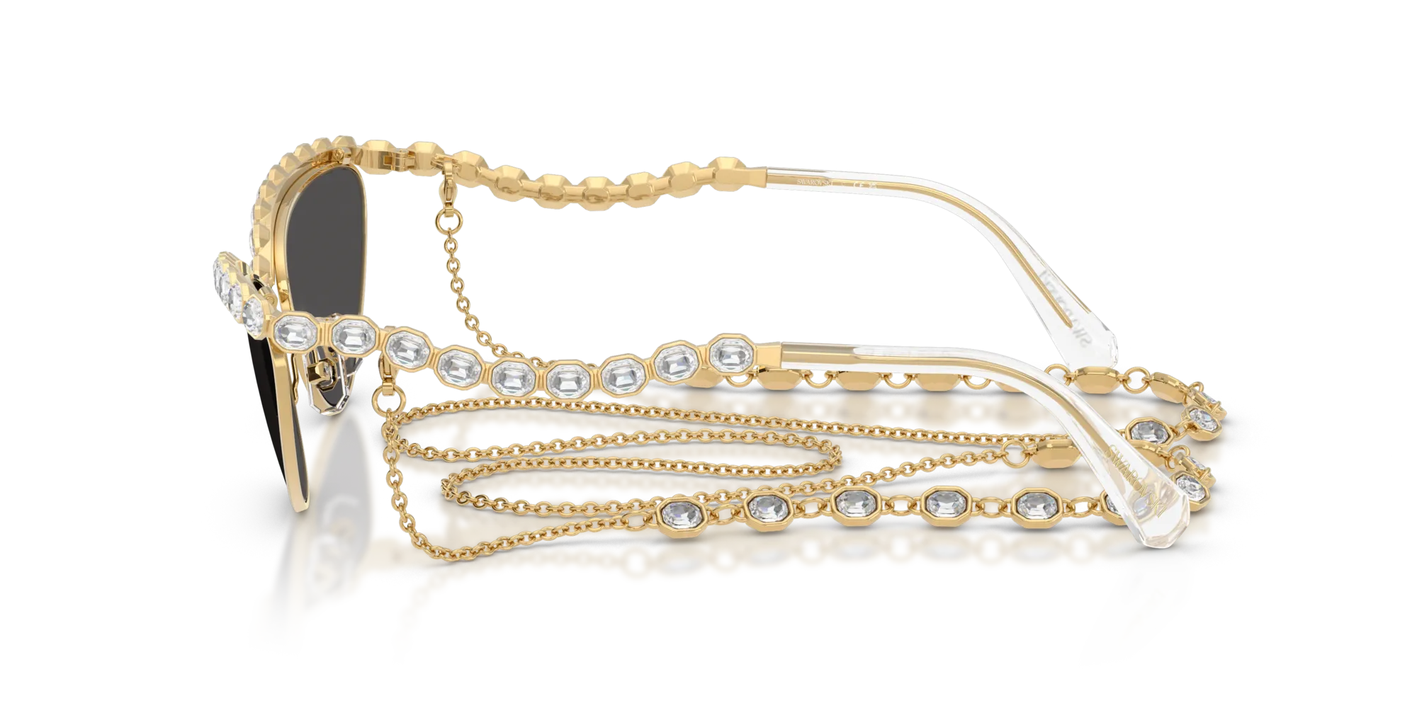 Swarovski SK7030 403987 Occhiali da sole Metallo Oro Grigio Cat Eye Normale - immagine 4