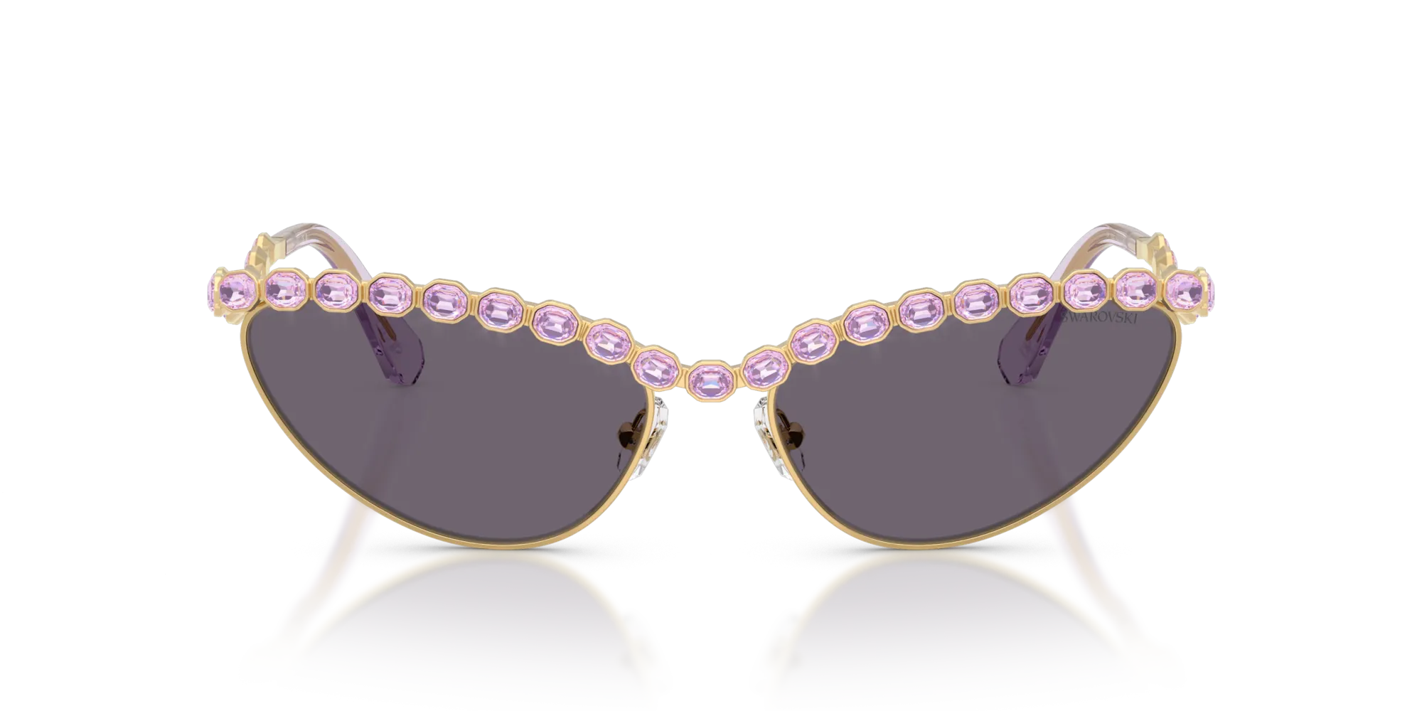 Swarovski SK7030 40361A Occhiali da sole Metallo Oro Viola Cat Eye Normale - immagine 3