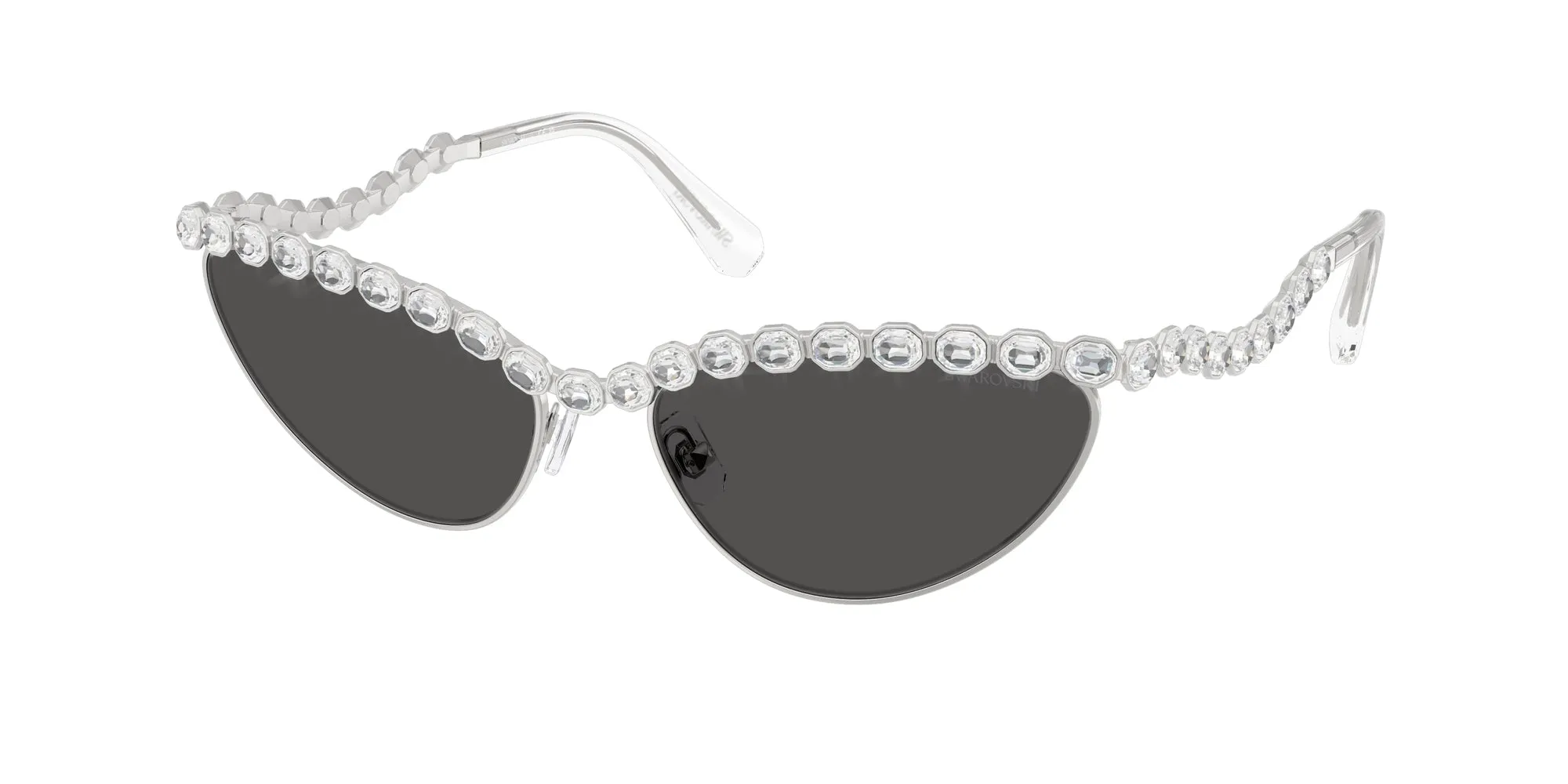 Swarovski SK7030 400187 Occhiali da sole Metallo Argento Grigio Cat Eye Normale - immagine 1