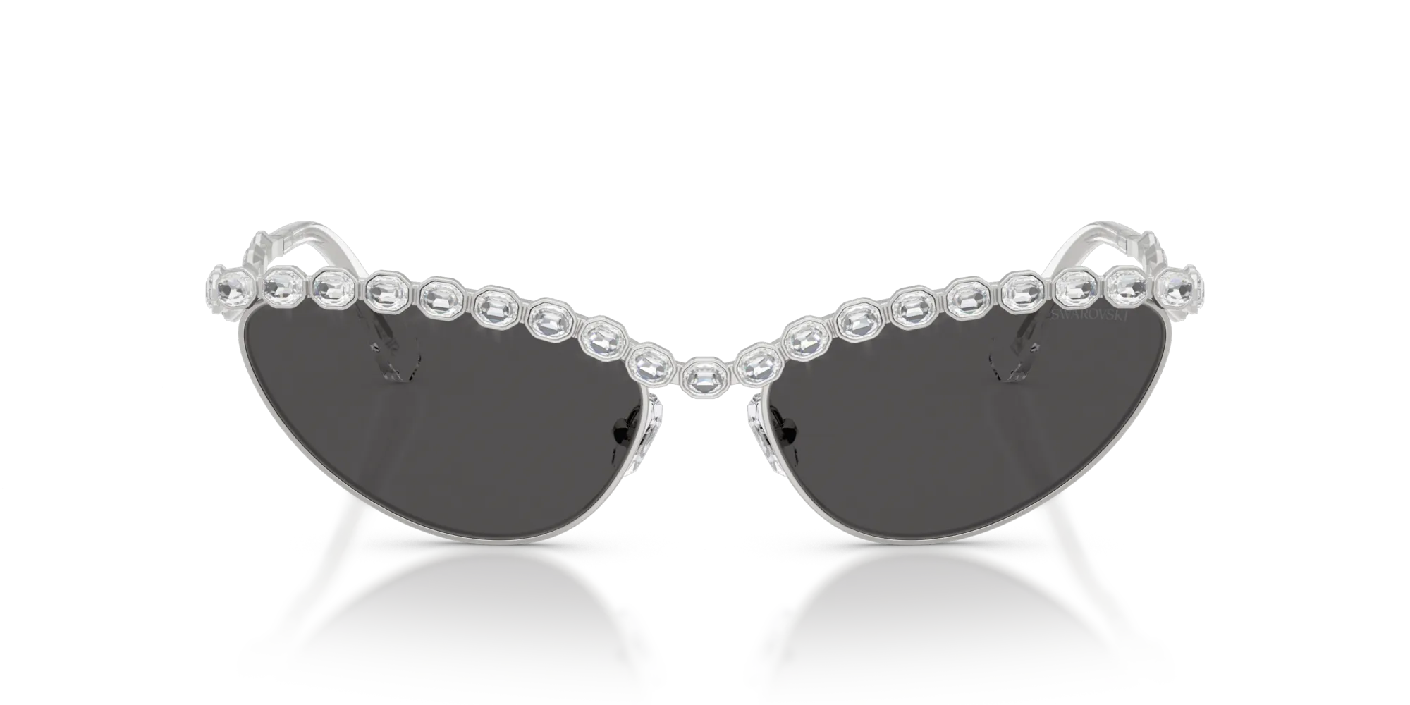 Swarovski SK7030 400187 Occhiali da sole Metallo Argento Grigio Cat Eye Normale - immagine 3