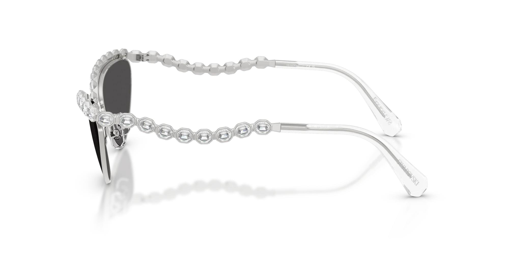 Swarovski SK7030 400187 Occhiali da sole Metallo Argento Grigio Cat Eye Normale - immagine 4