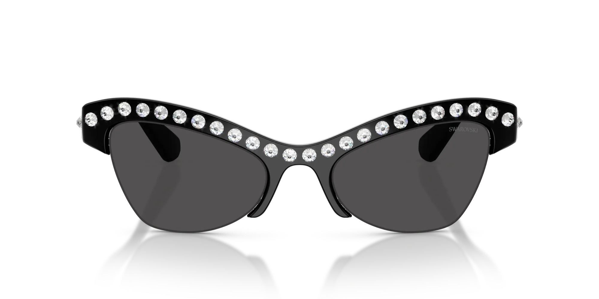 Swarovski SK6043 100187 Occhiali da sole Iniettato Nero Grigio Farfalla Normale - immagine 3