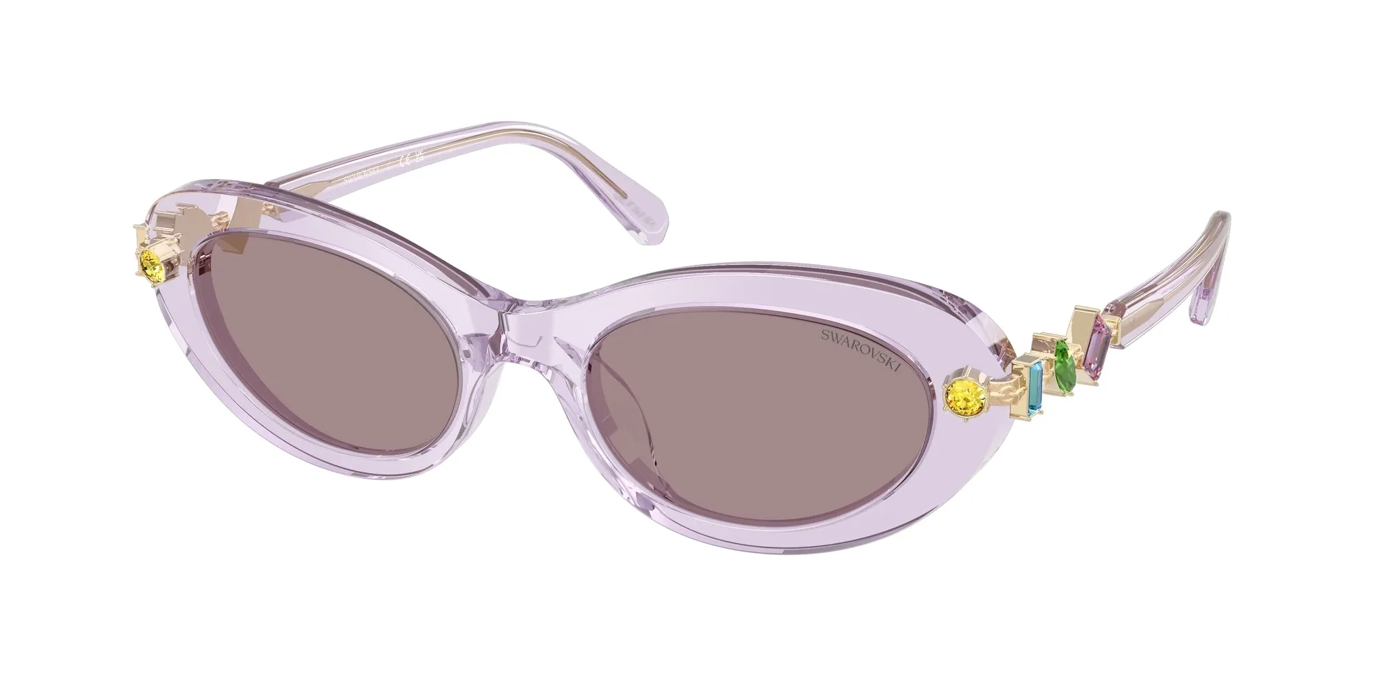 Swarovski SK6042 1079LA Occhiali da sole Acetato Viola Viola Rotonda Normale - immagine 1
