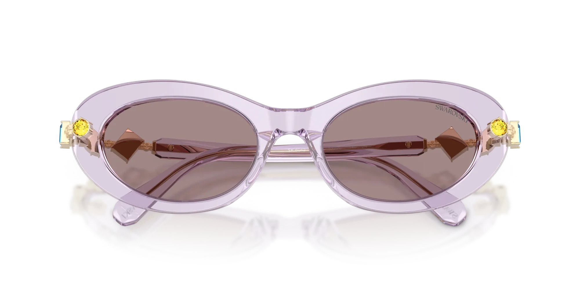 Swarovski SK6042 1079LA Occhiali da sole Acetato Viola Viola Rotonda Normale - immagine 2