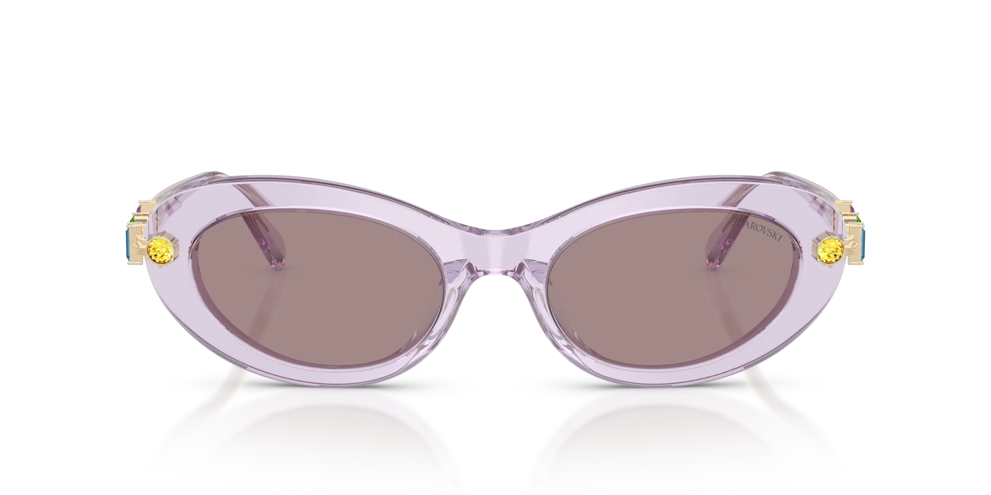 Swarovski SK6042 1079LA Occhiali da sole Acetato Viola Viola Rotonda Normale - immagine 3