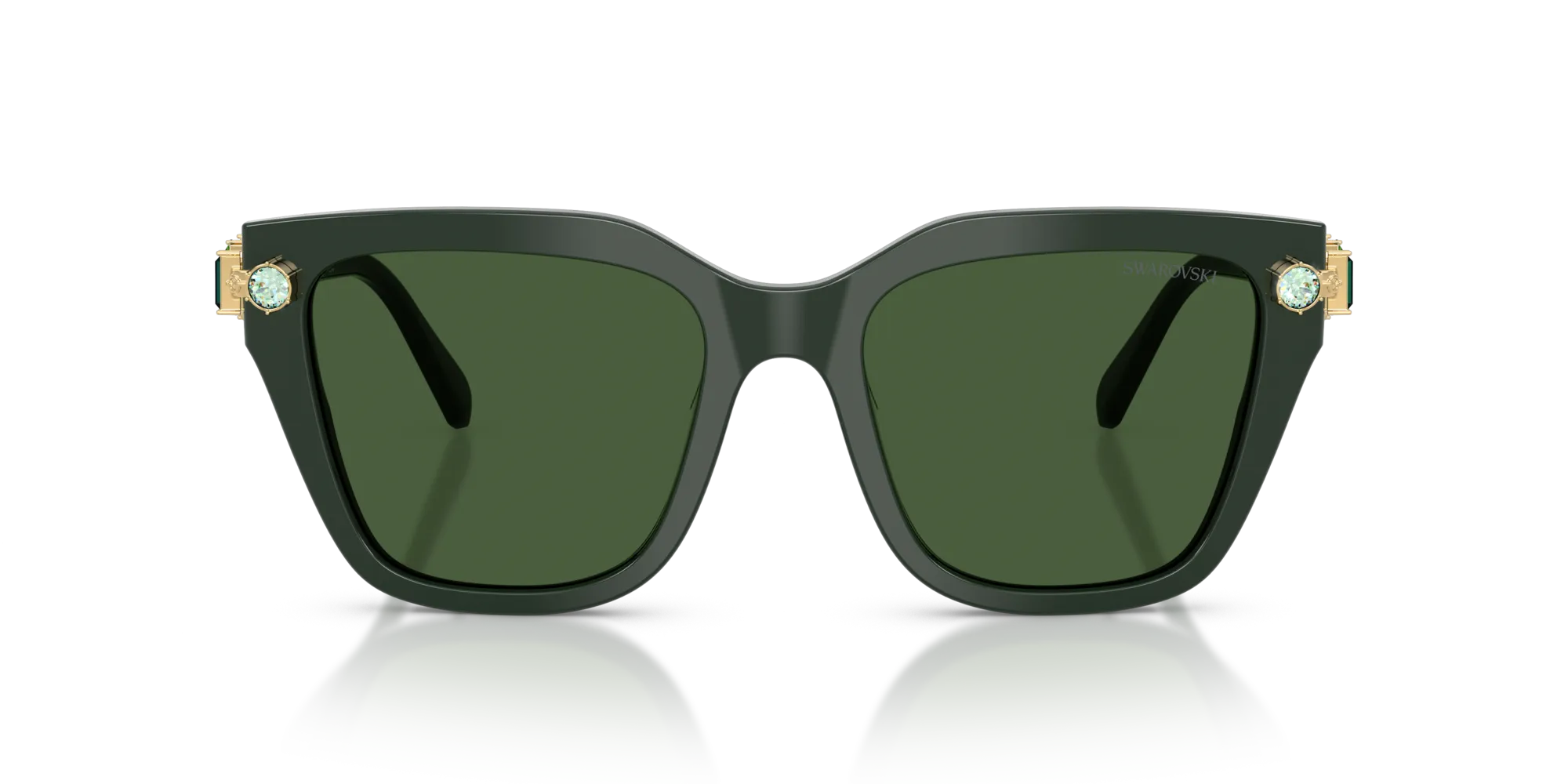 Swarovski SK6041 102671 Occhiali da sole Acetato Verde Verde Geometrica Normale - immagine 3