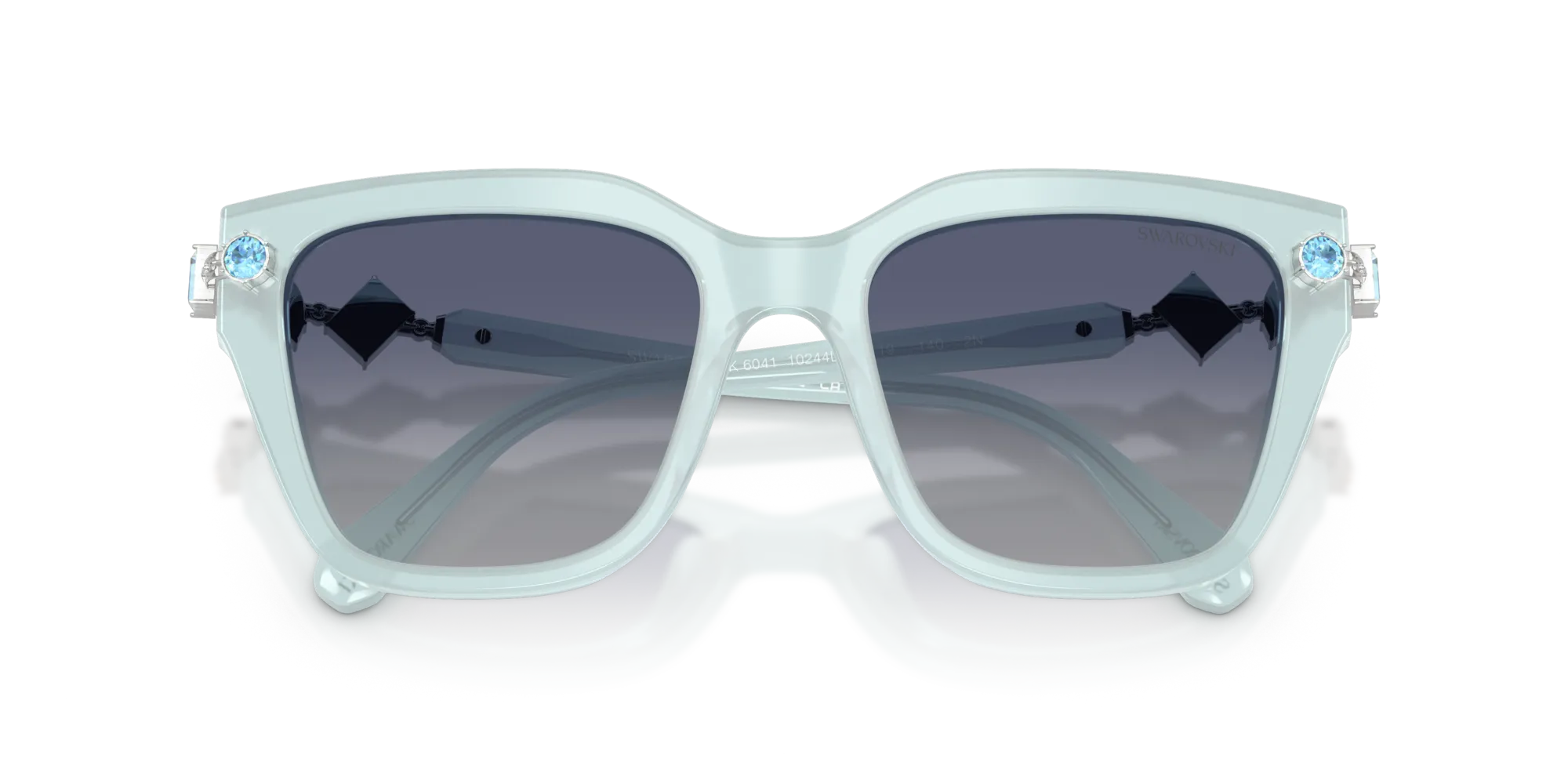 Swarovski SK6041 10244L Occhiali da sole Acetato Blu Blu Geometrica Normale Sfumato - immagine 2