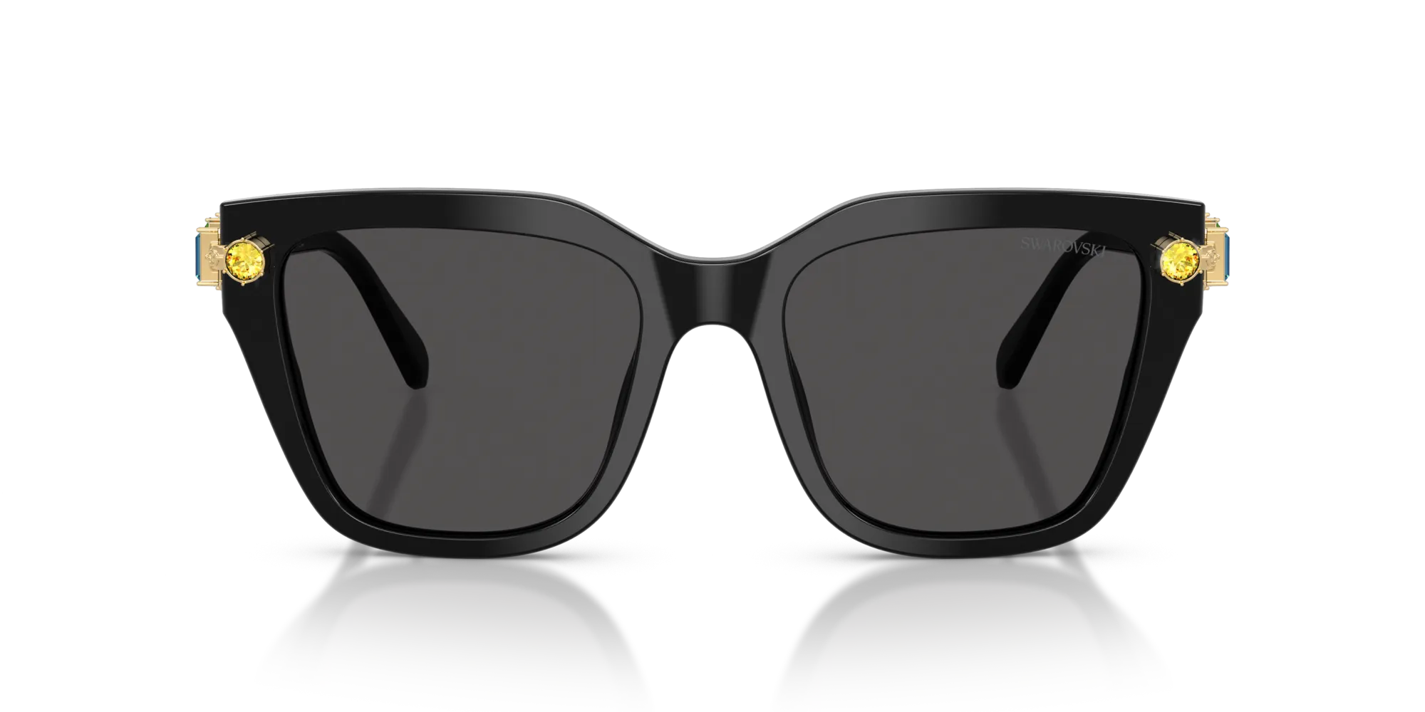 Swarovski SK6041 100187 Occhiali da sole Acetato Nero Grigio Geometrica Normale - immagine 3