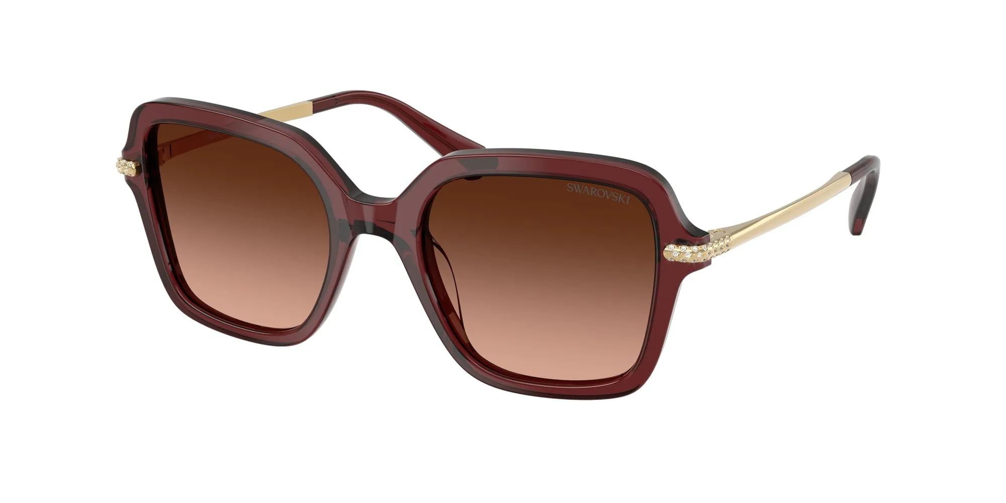 Swarovski SK6040 10735M Occhiali da sole Acetato Rosso Rosa Geometrica Normale Sfumato - immagine 1