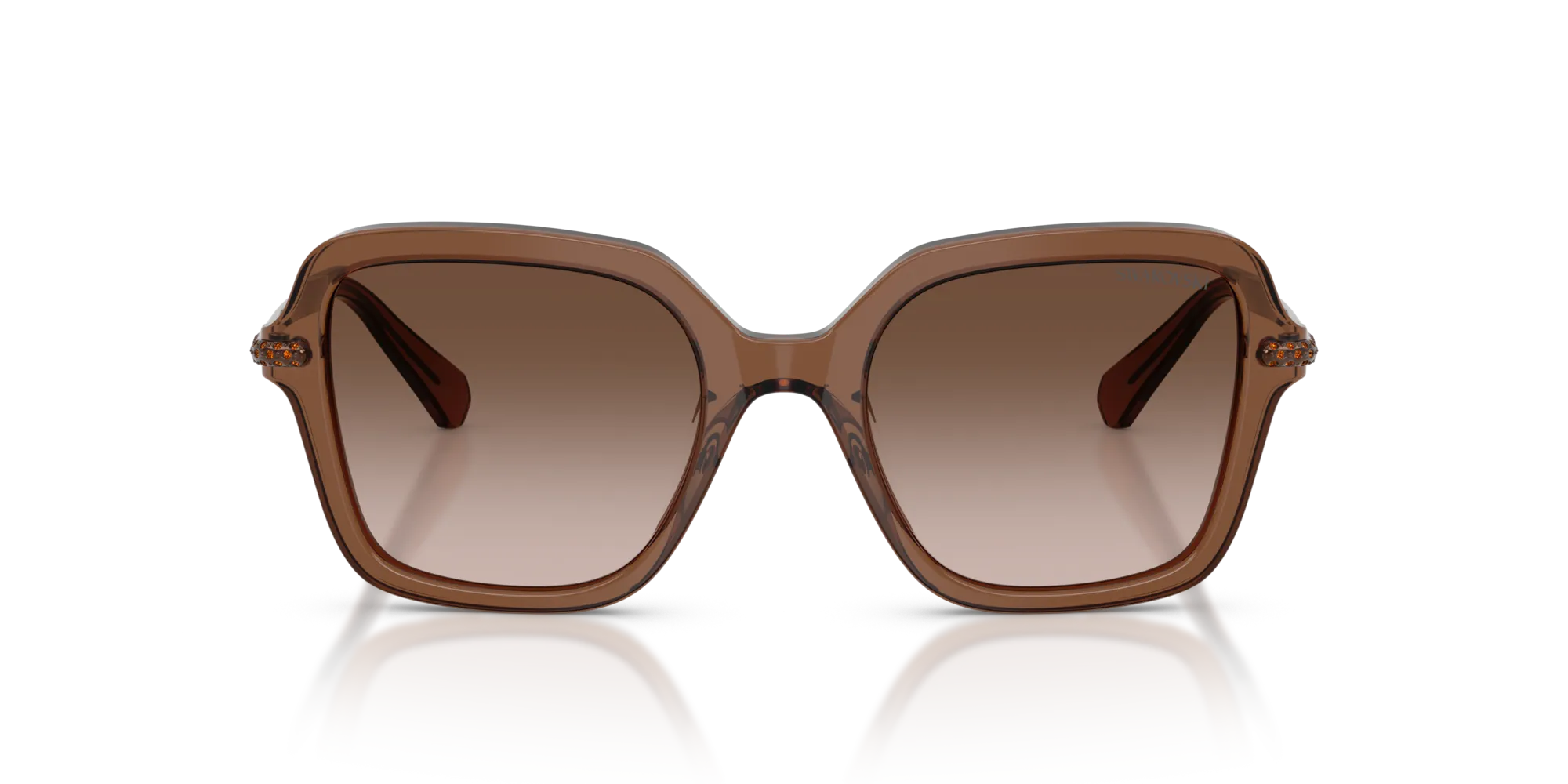 Swarovski SK6040 106713 Occhiali da sole Acetato Marrone Marrone Geometrica Normale Sfumato - immagine 3
