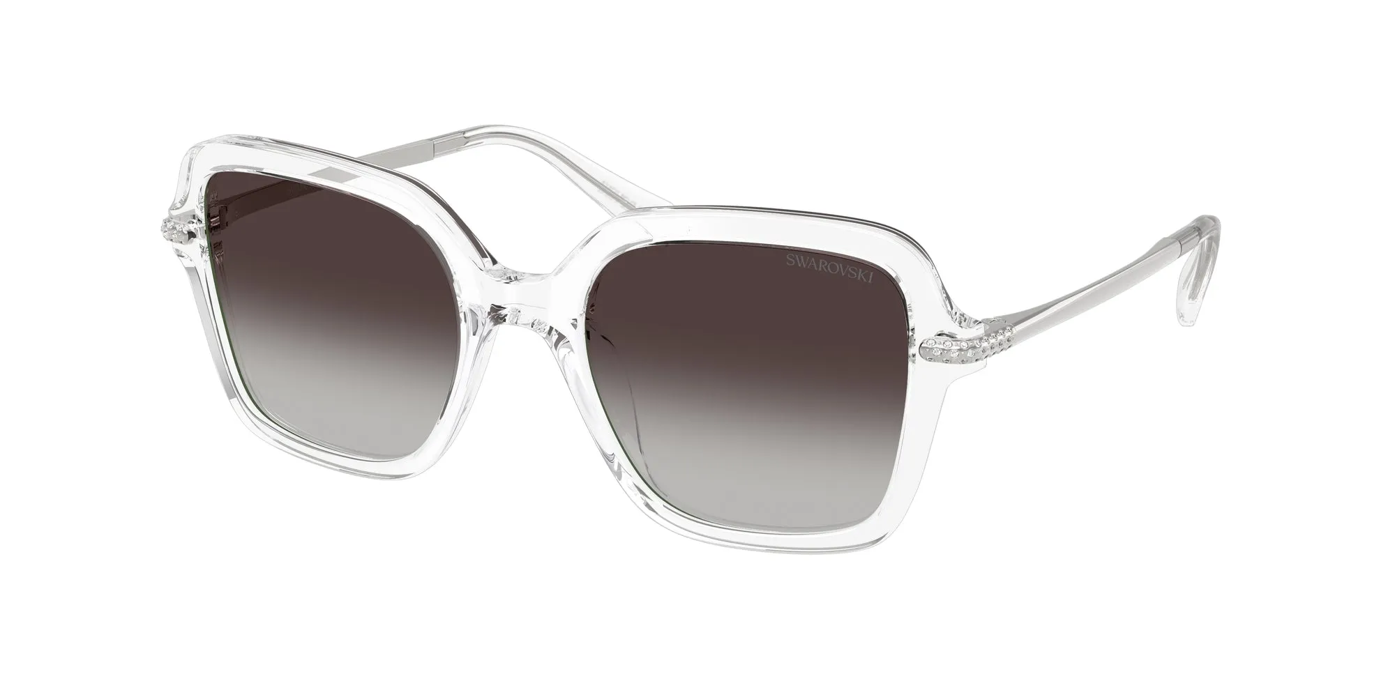 Swarovski SK6040 10278G Occhiali da sole Acetato Trasparente Grigio Geometrica Normale Sfumato - immagine 1