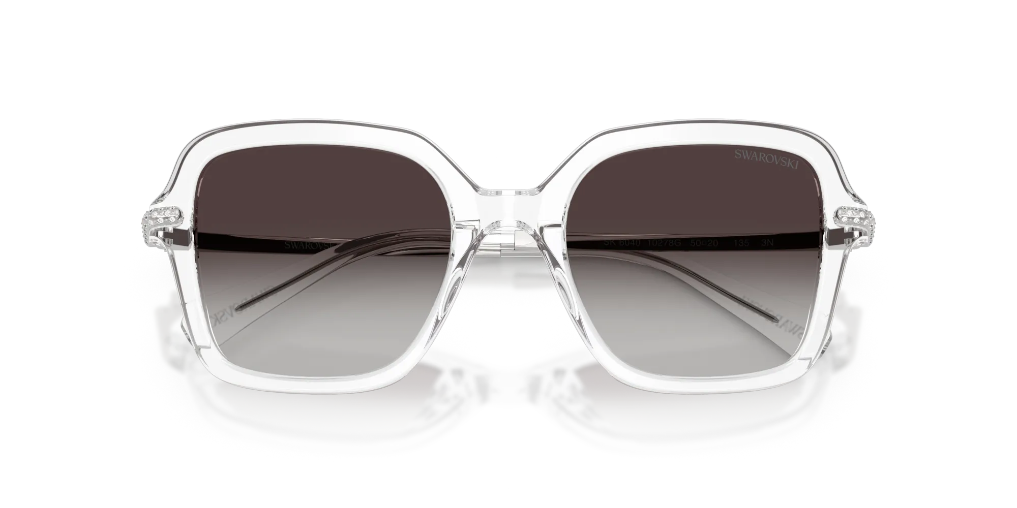 Swarovski SK6040 10278G Occhiali da sole Acetato Trasparente Grigio Geometrica Normale Sfumato - immagine 2