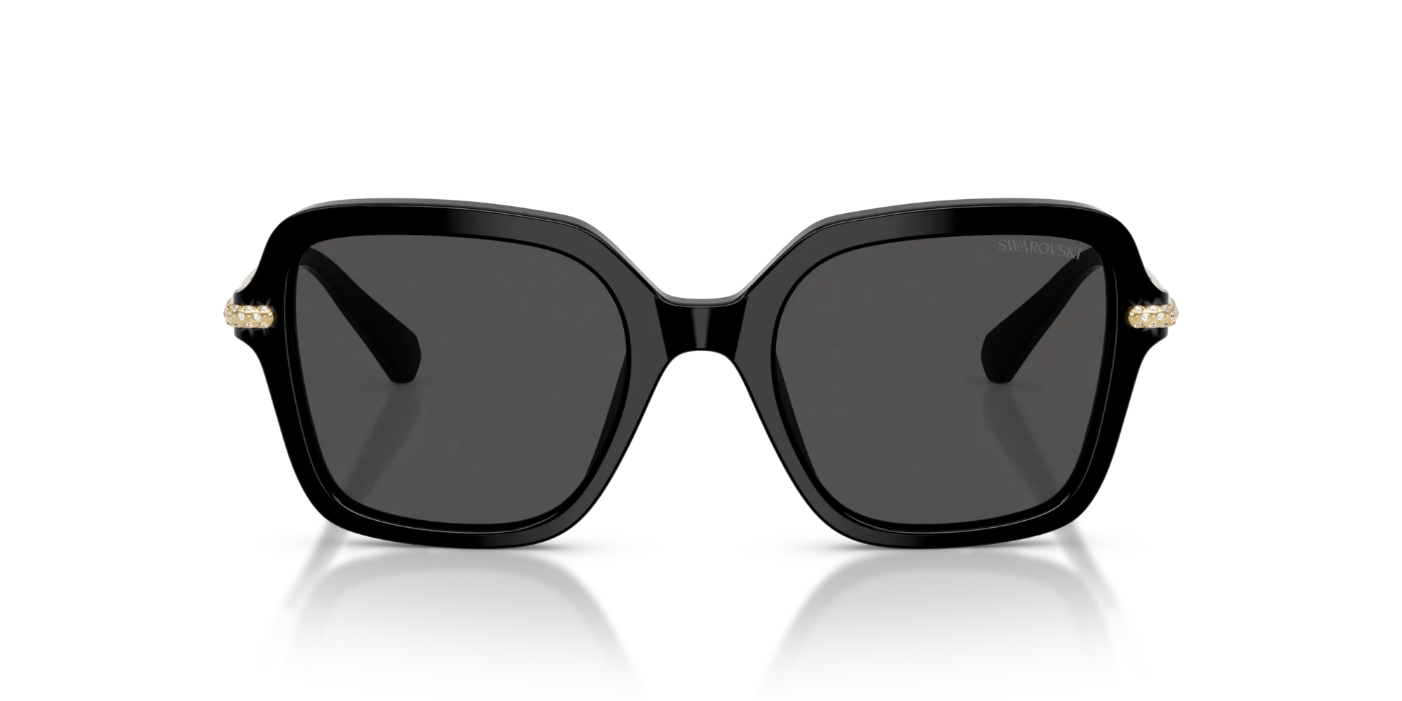Swarovski SK6040 100187 Occhiali da sole Acetato Nero Grigio Geometrica Normale - immagine 3