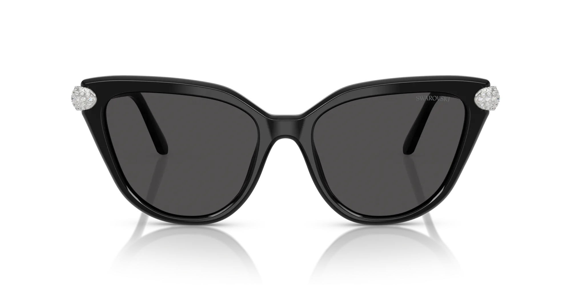 Swarovski SK6039 100187 Occhiali da sole Acetato Nero Grigio Cat Eye Normale - immagine 3