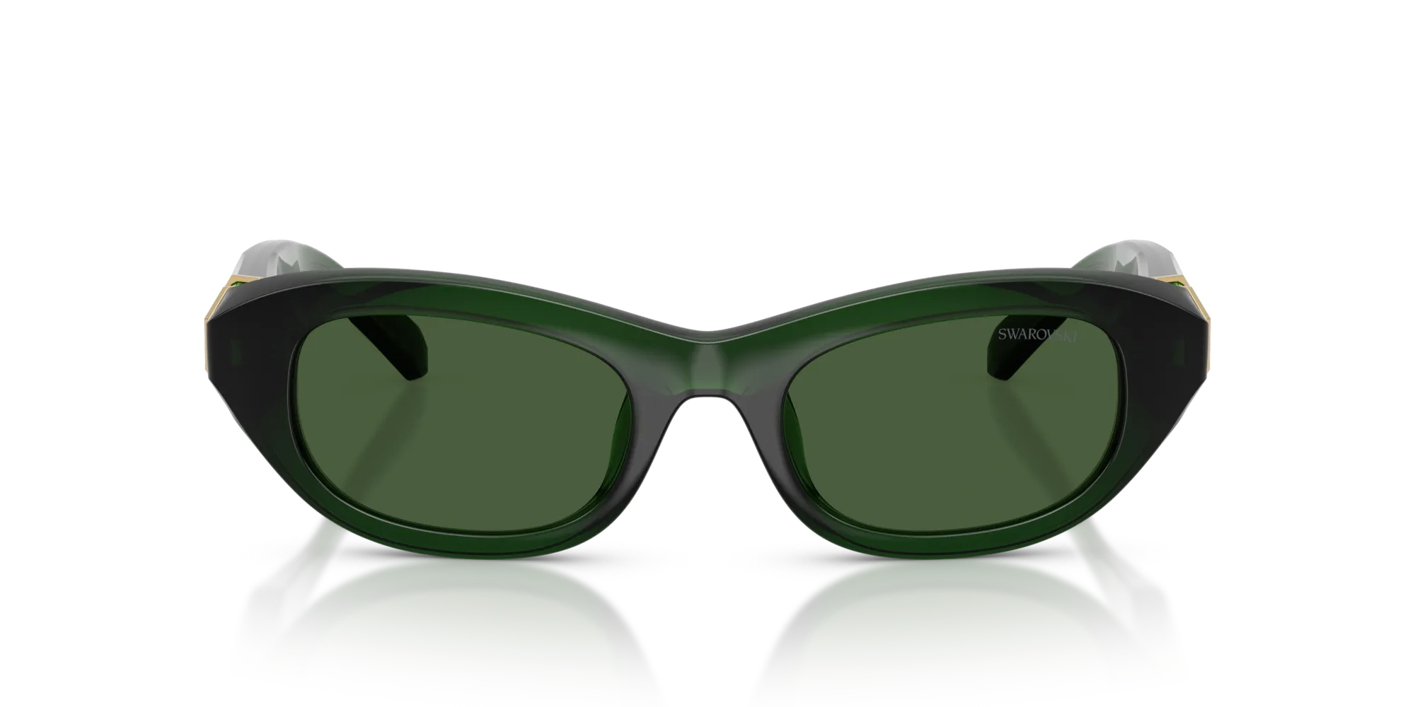 Swarovski SK6036U 108171 Occhiali da sole Acetato Verde Verde Pillow Normale - immagine 3
