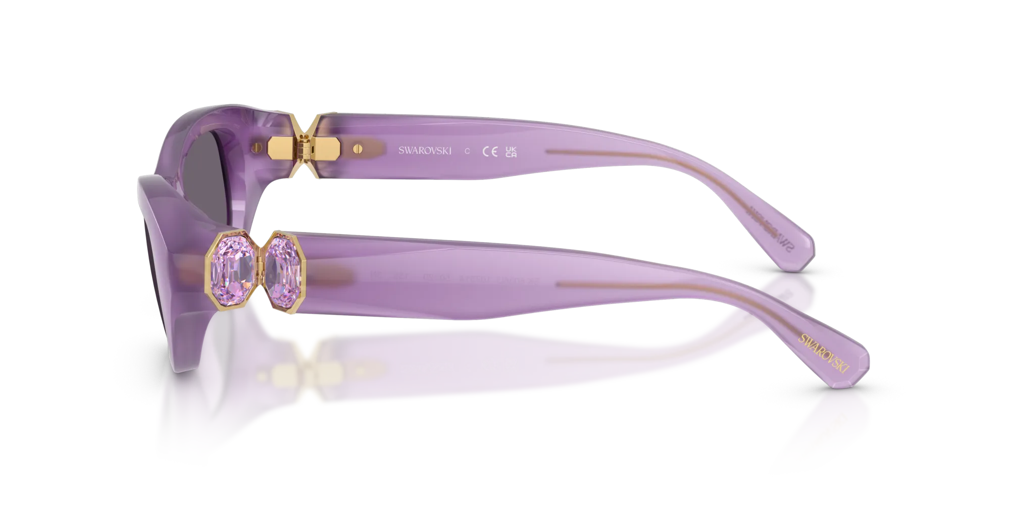 Swarovski SK6036U 10751A Occhiali da sole Acetato Viola Viola Pillow Normale - immagine 4