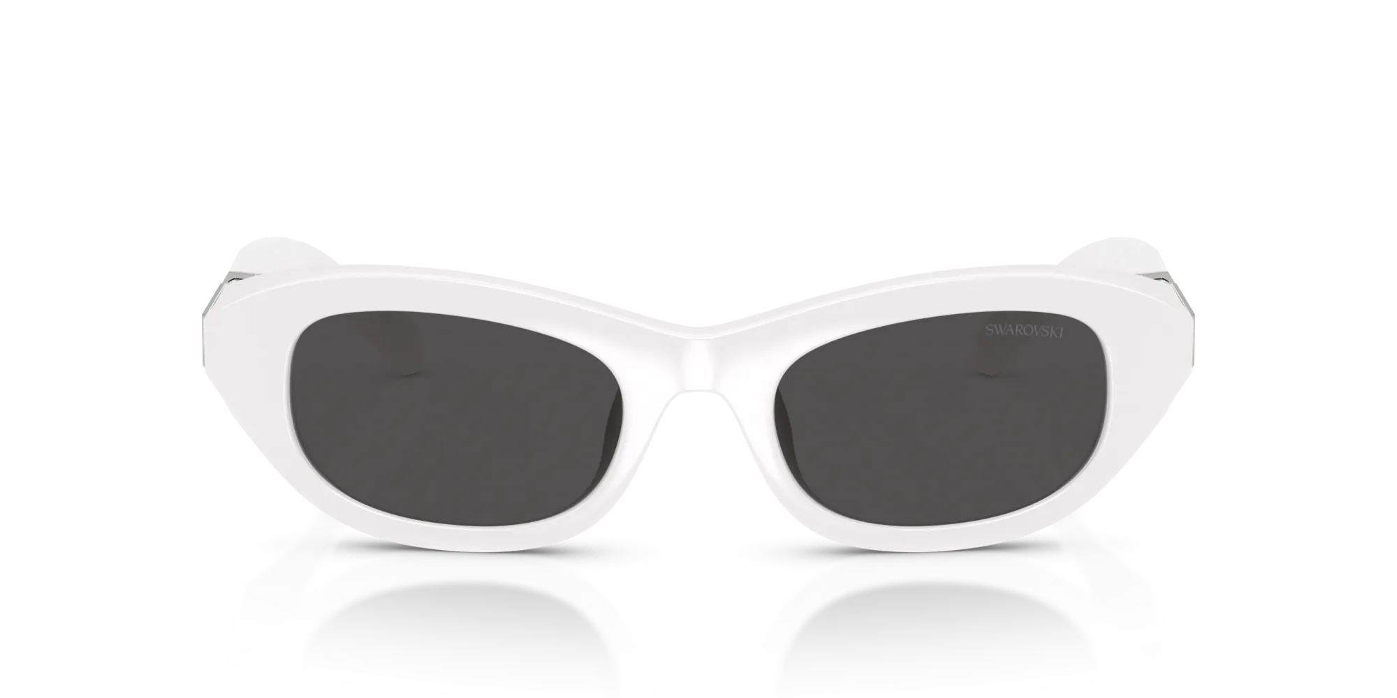 Swarovski SK6036U 105087 Occhiali da sole Acetato Bianco Grigio Pillow Normale - immagine 3